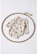 Wikkelromper AOP rib - Cute Cookie Offwhite melange 50200229