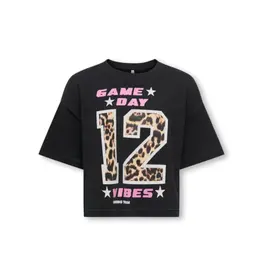 Kids Only 15354736 KOGOLIVIA LIFE LOOSE LEO TOP CS JRS Black