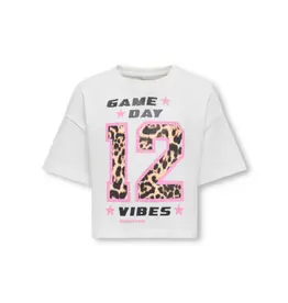 Kids Only 15354736 KOGOLIVIA LIFE LOOSE LEO TOP CS JRS Cloud Dancer