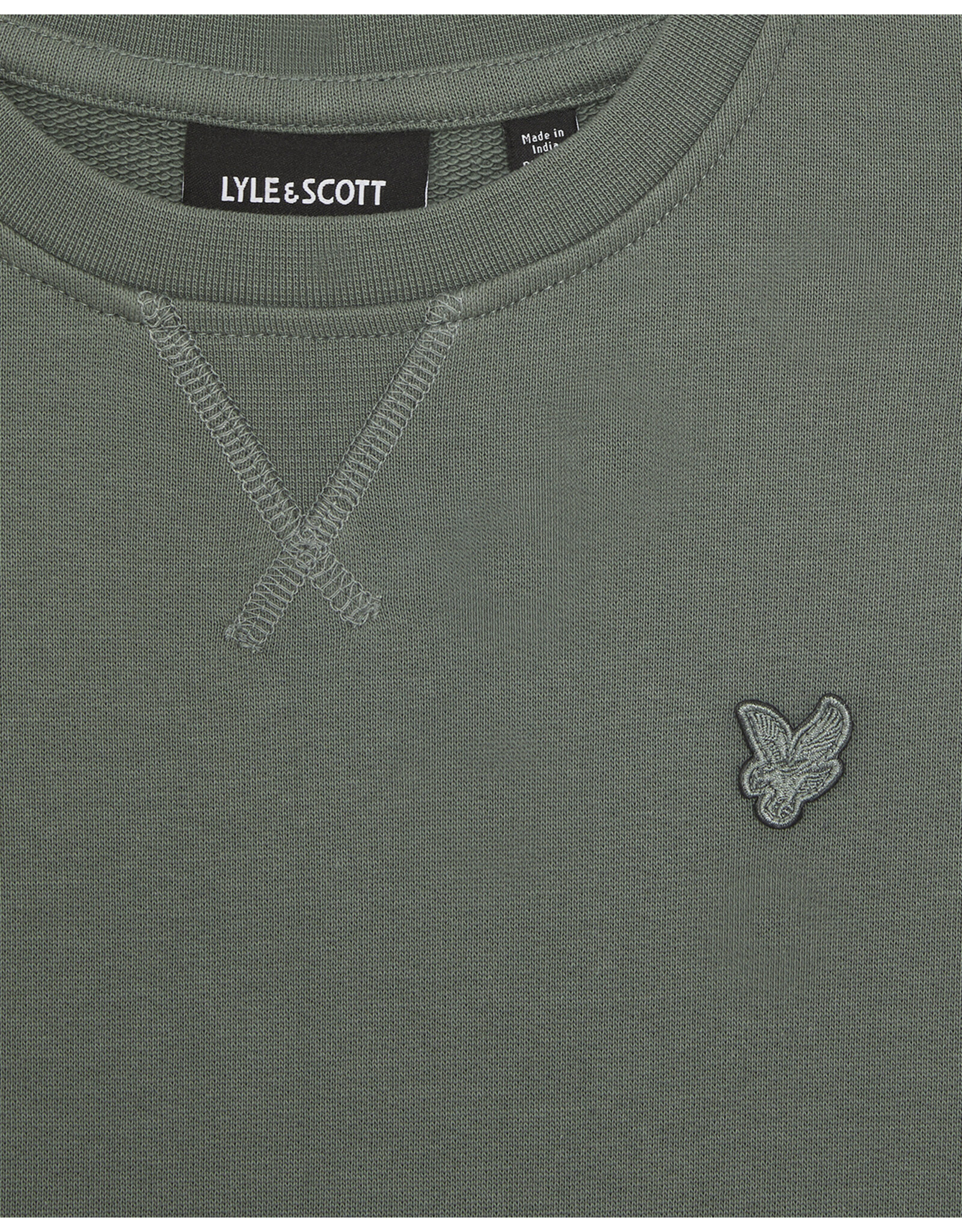 Lyle & Scott Mid Layers Tonal Crew Neck Sweatshirt X583 Green Mercurial 6110-20-9100