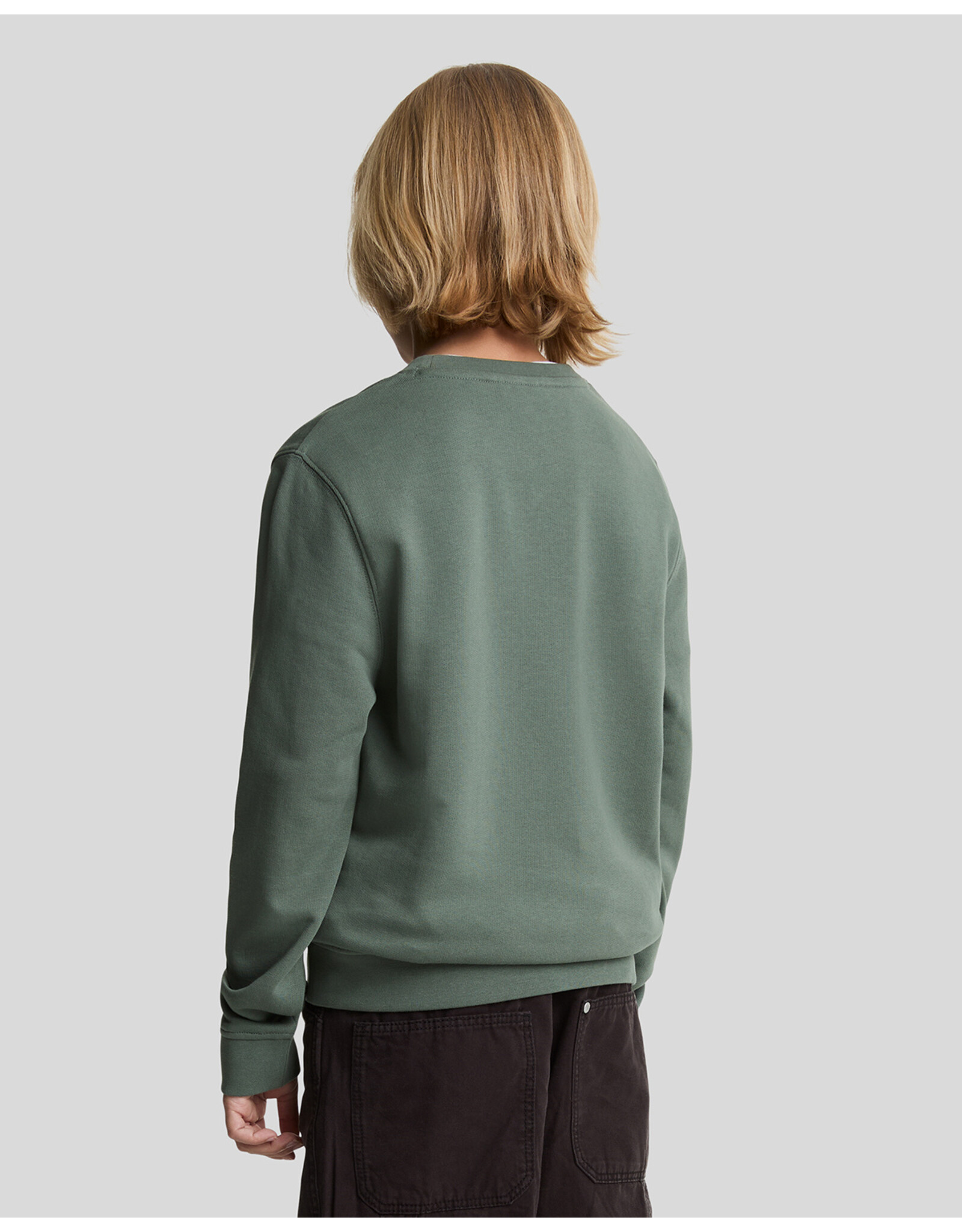 Lyle & Scott Mid Layers Tonal Crew Neck Sweatshirt X583 Green Mercurial 6110-20-9100
