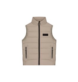 Junior Nylon Padded Vest Taupe MJ1-SS25-01