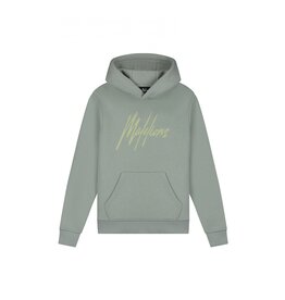 Malelions Junior Striped Signature Hoodie Agave Green MJ1-SS25-03