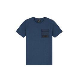 Malelions Junior Nylon Pocket T-Shirt Navy MJ1-SS25-23