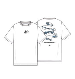 Malelions Junior Water Sign T-Shirt White MJ1-SS25-29
