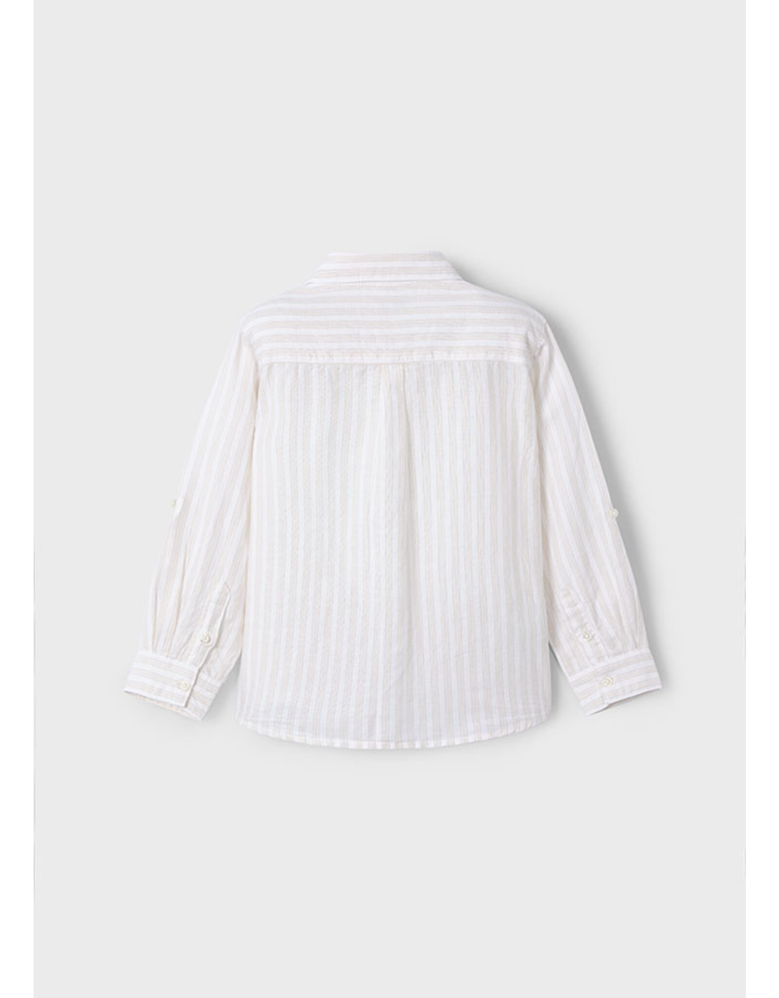 Mayoral L/s Buttondown shirt  Linen l/s shirt  Stripes  03121-048