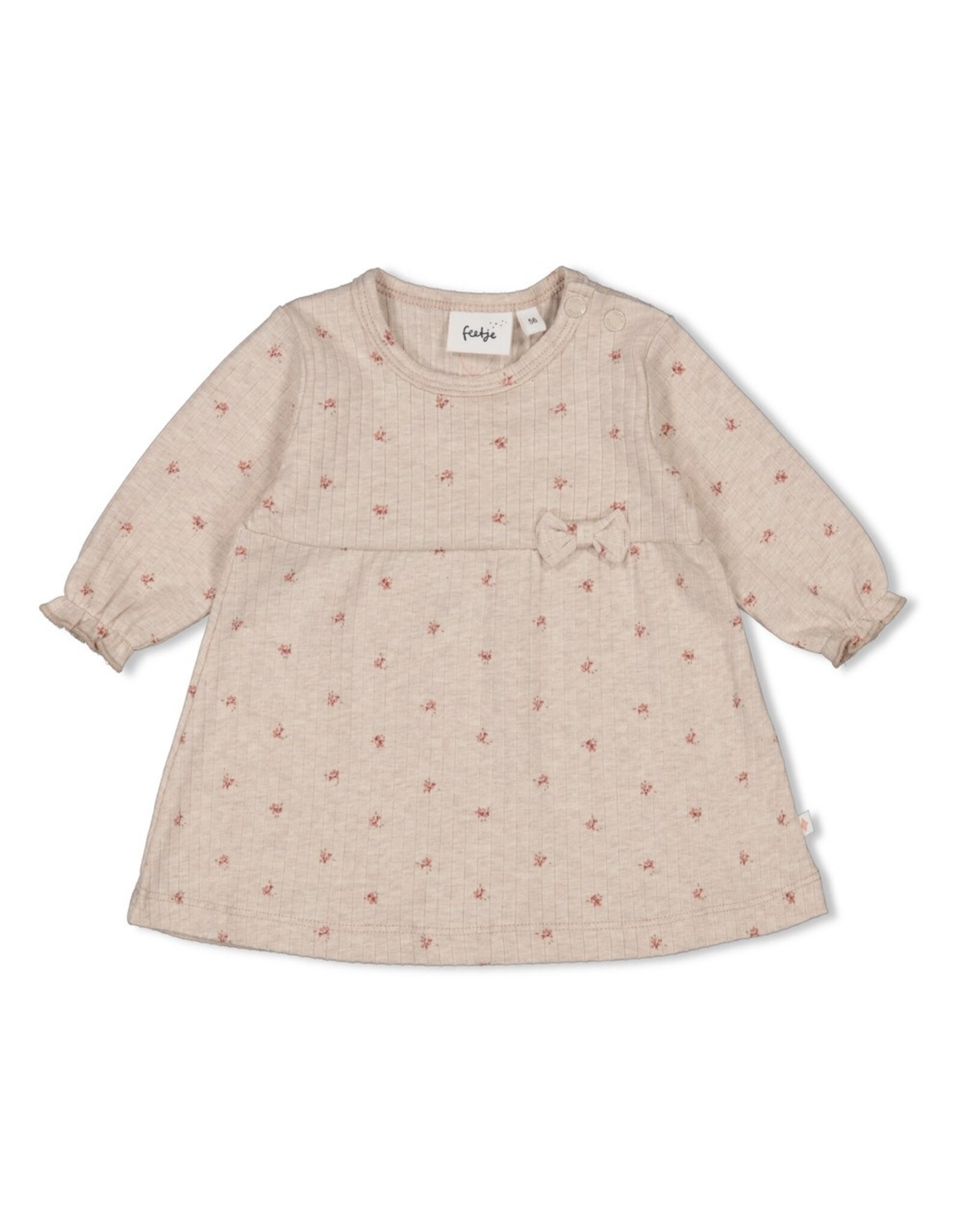 Jurk rib AOP - Morning Sun Taupe melange 51400558