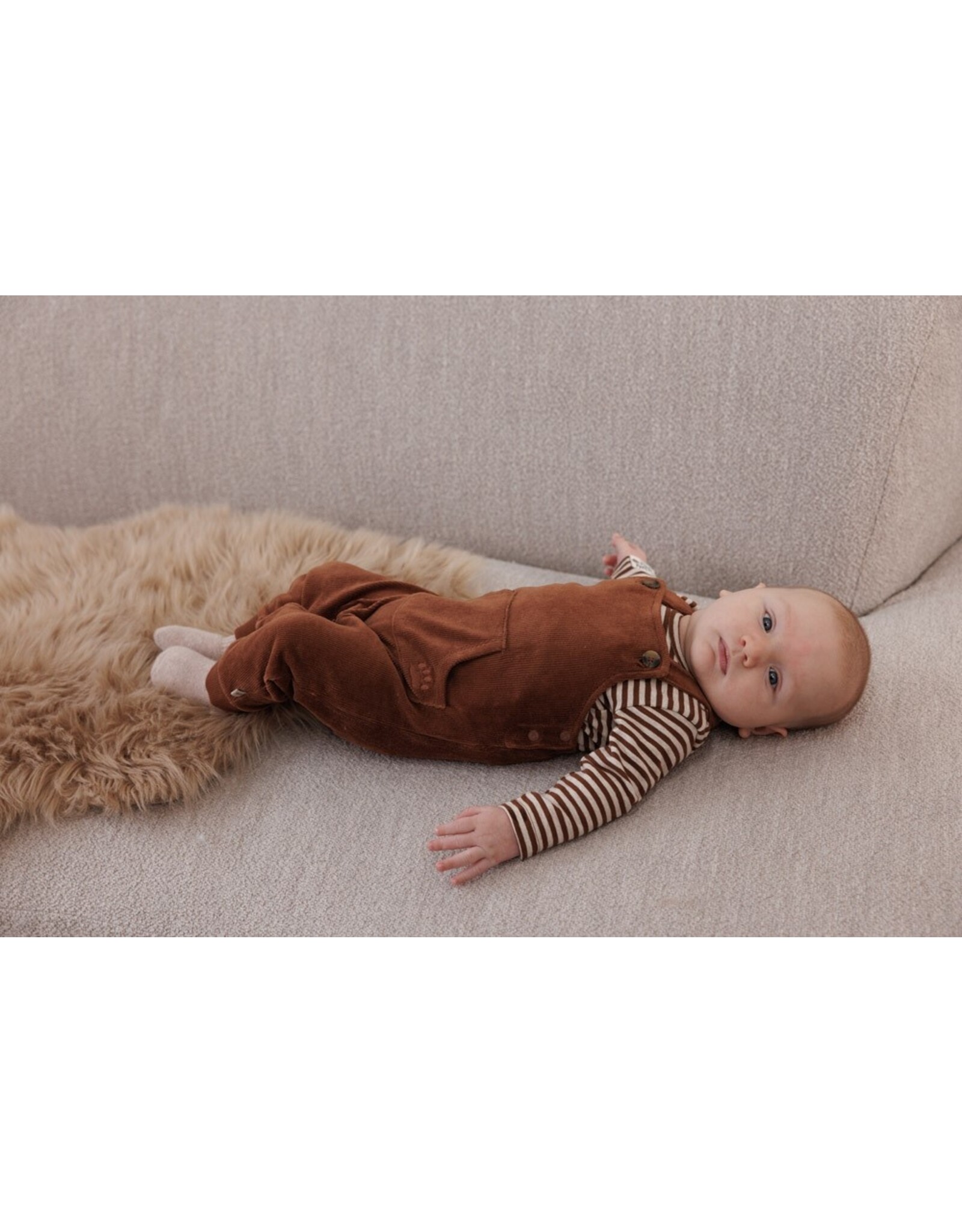 Tuinbroek velours rib - Wild World Bruin 52000133