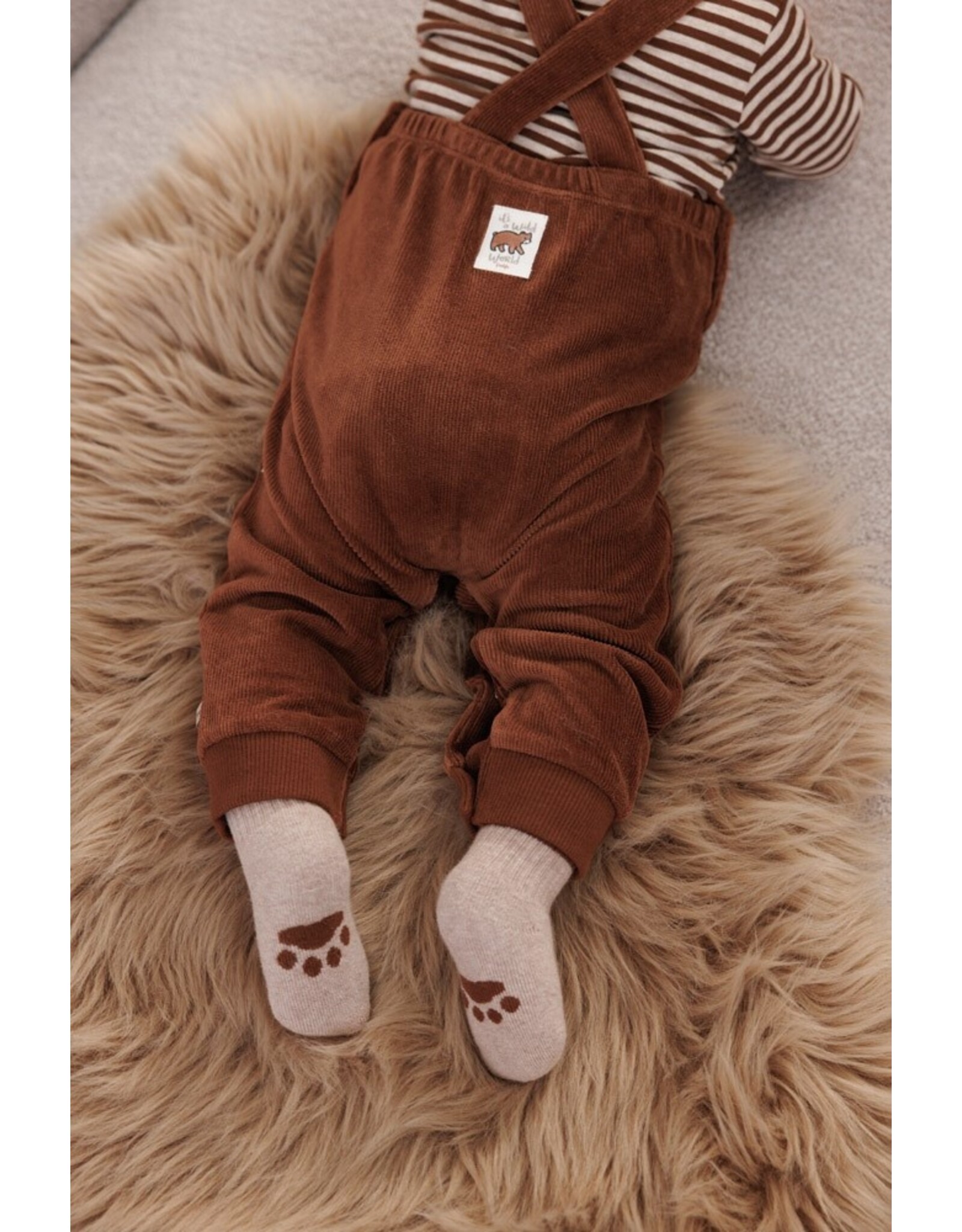 Tuinbroek velours rib - Wild World Bruin 52000133