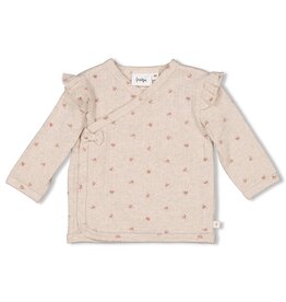 Overslagshirt rib AOP - Morning Sun Taupe melange 51602593