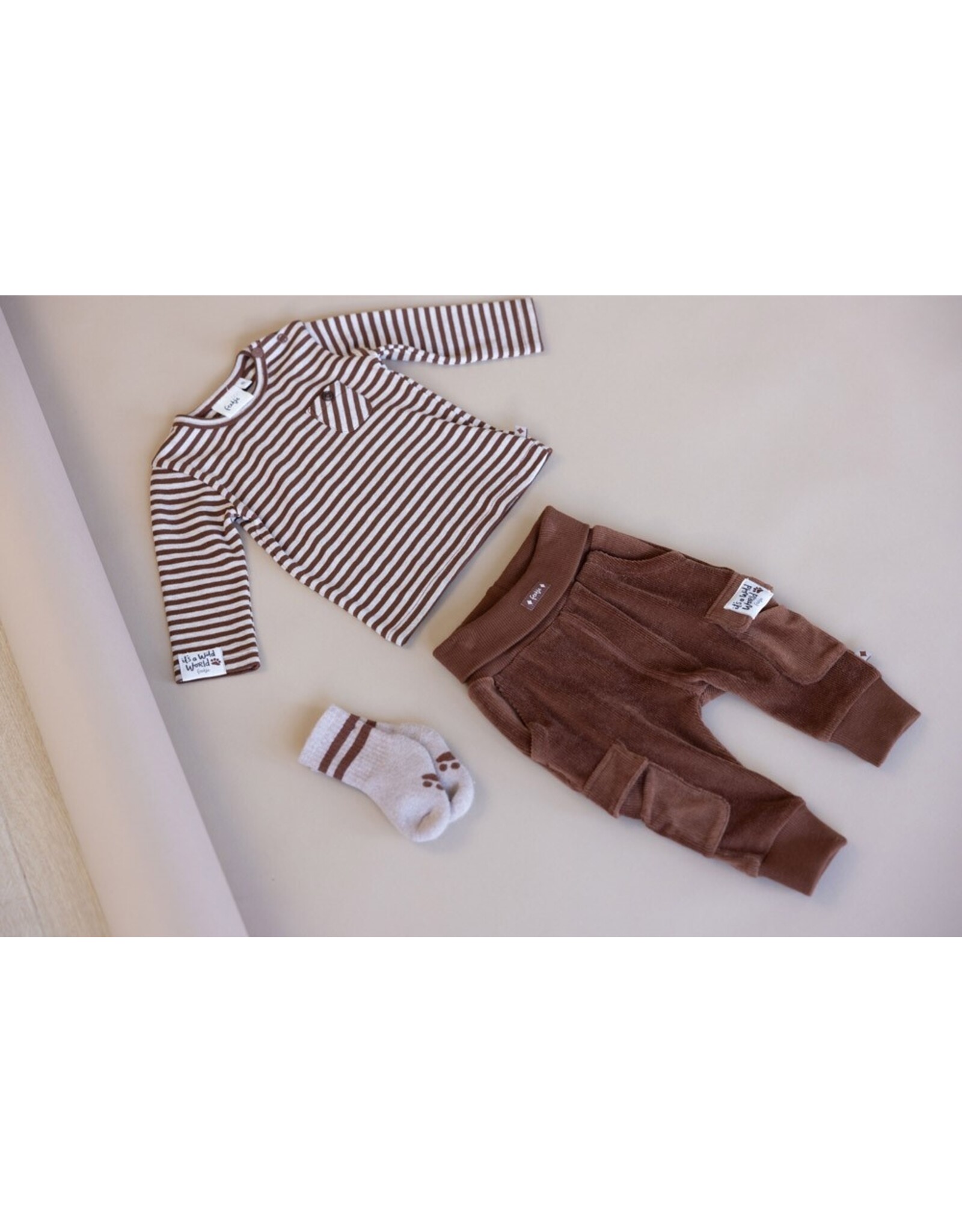 Longsleeve streep - Wild World Bruin 51602629