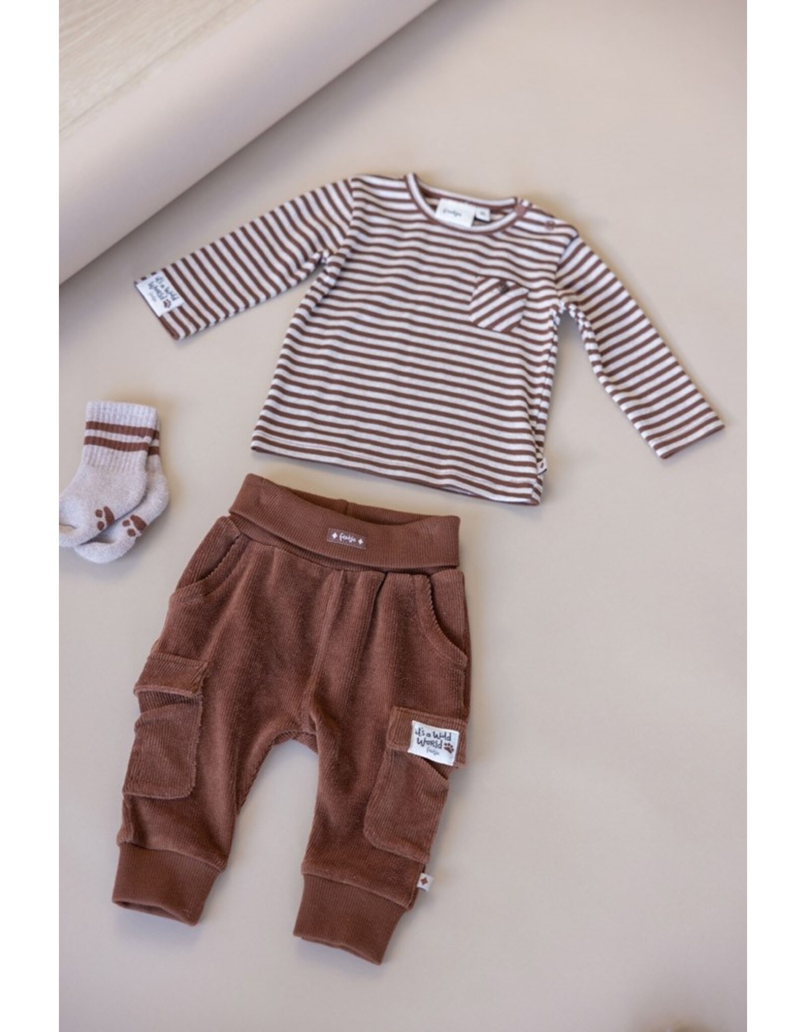 Longsleeve streep - Wild World Bruin 51602629