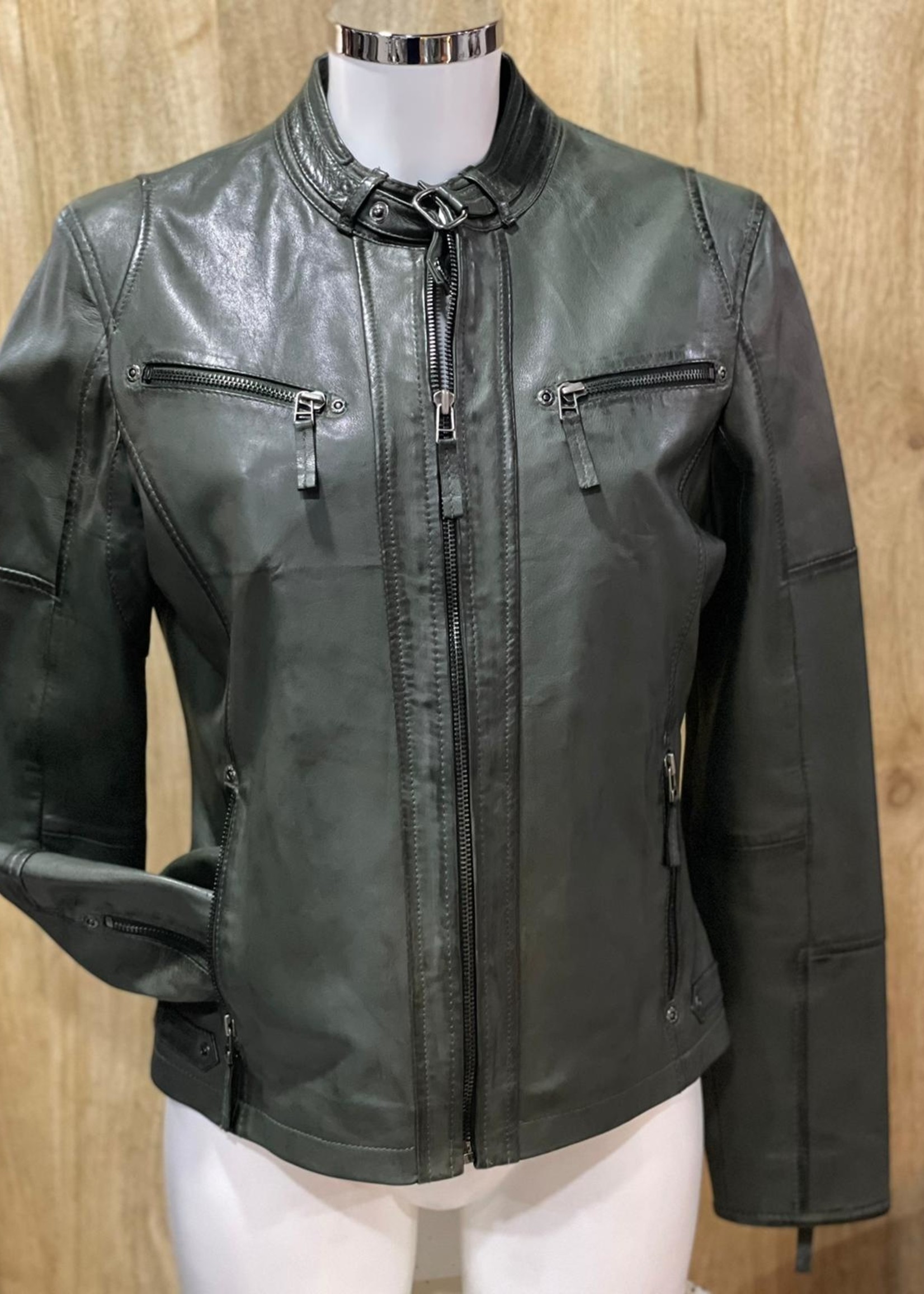 Dekkers leder Leather jacket Amber - Green