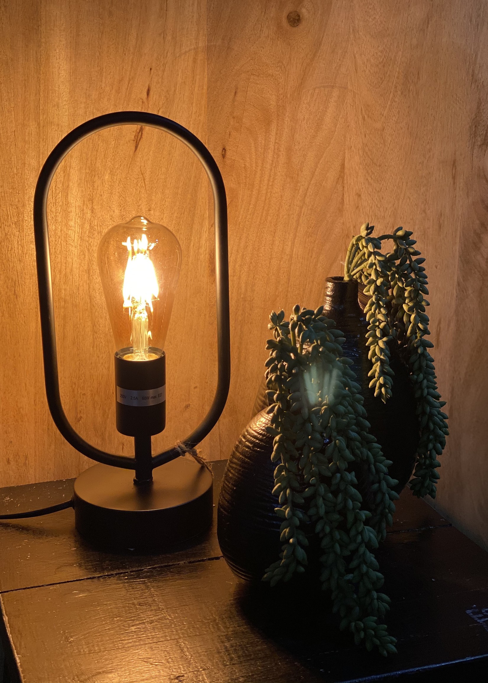 Bei ut Maril & Bei d'r Lars Home Housevitamin Lamp Ovaal incl. led lamp - Metaal Zwart