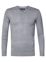 Knitwear V-Neck - Light Slate Melee