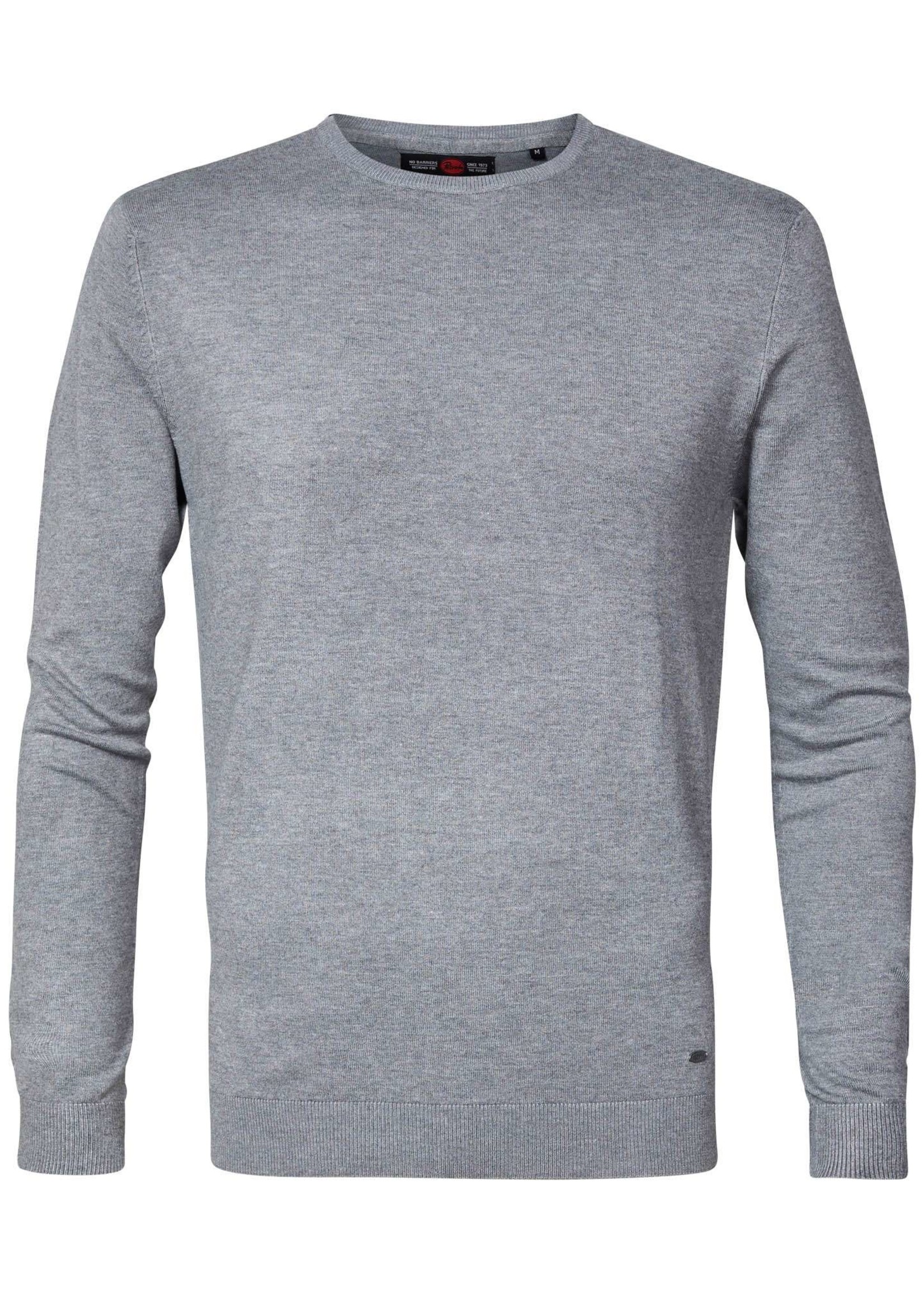 Petrol Industries Knitwear R-Neck - Light Slate Melee