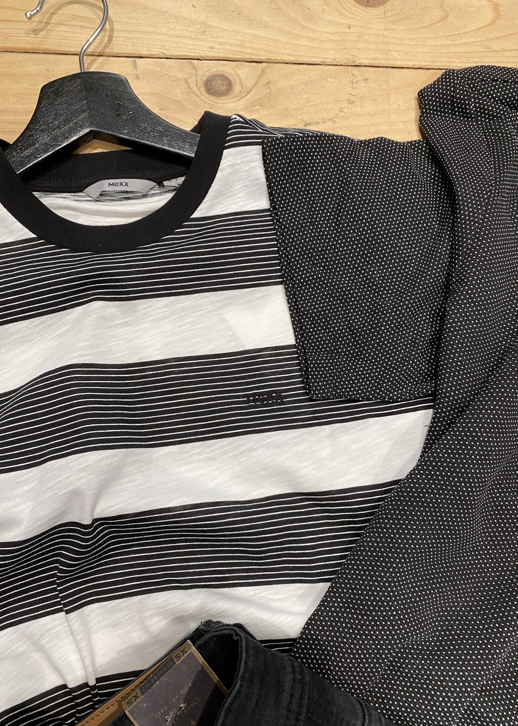 Mexx Printed Stripe T-shirt - Black