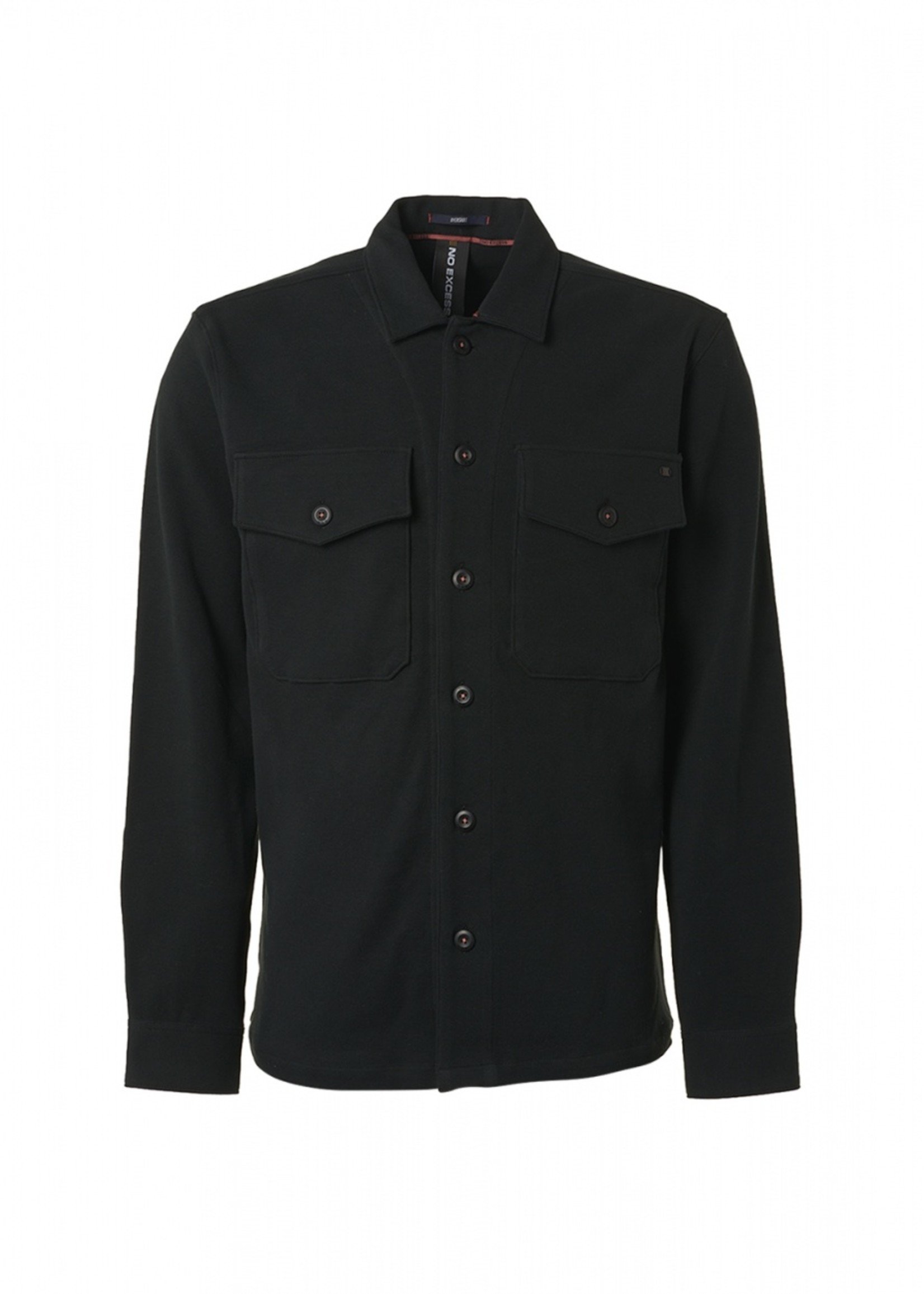 No Excess Overshirt Button Knitted - Greenish Black