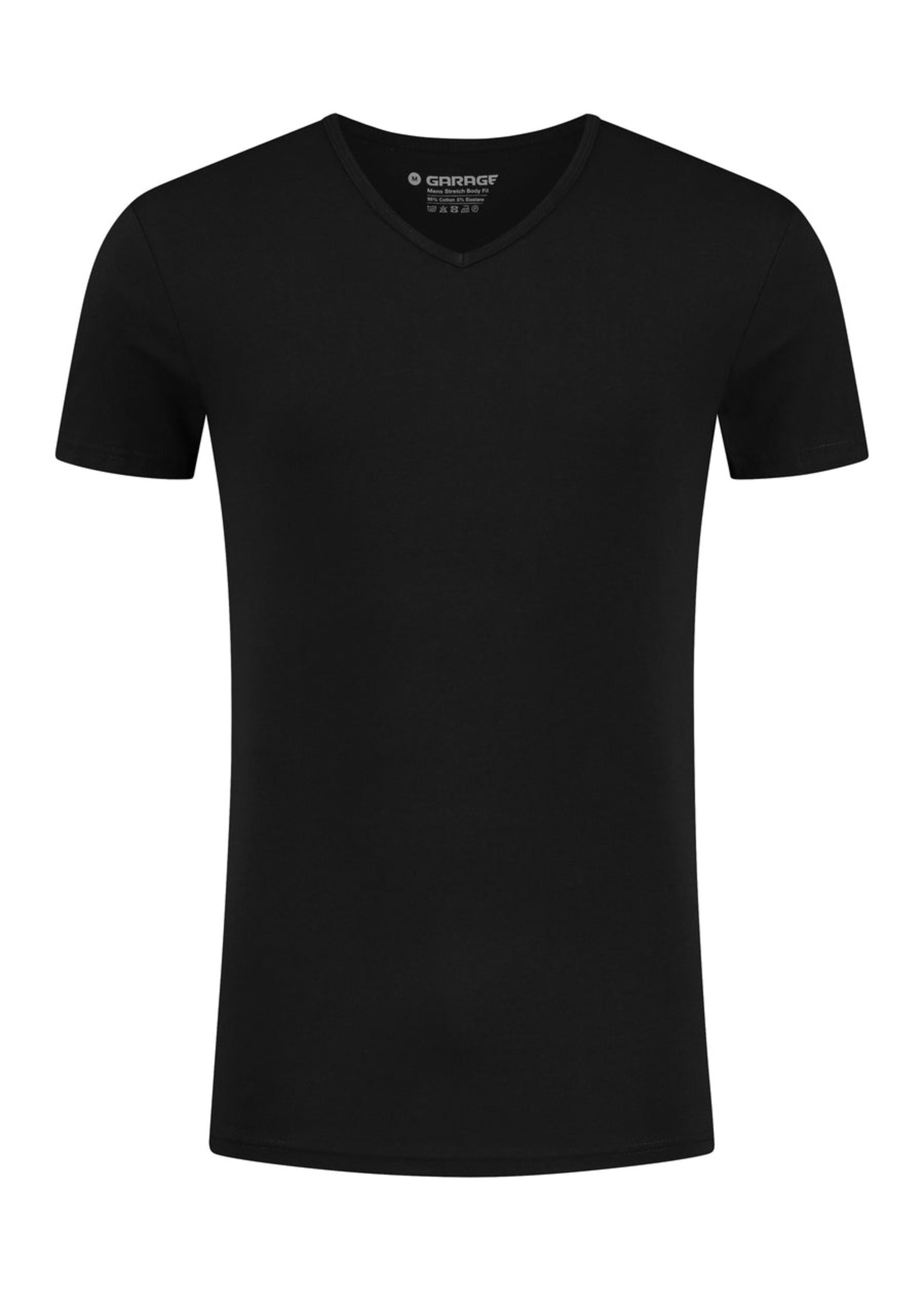 Garage Bodyfit T-shirt V-Neck - Black