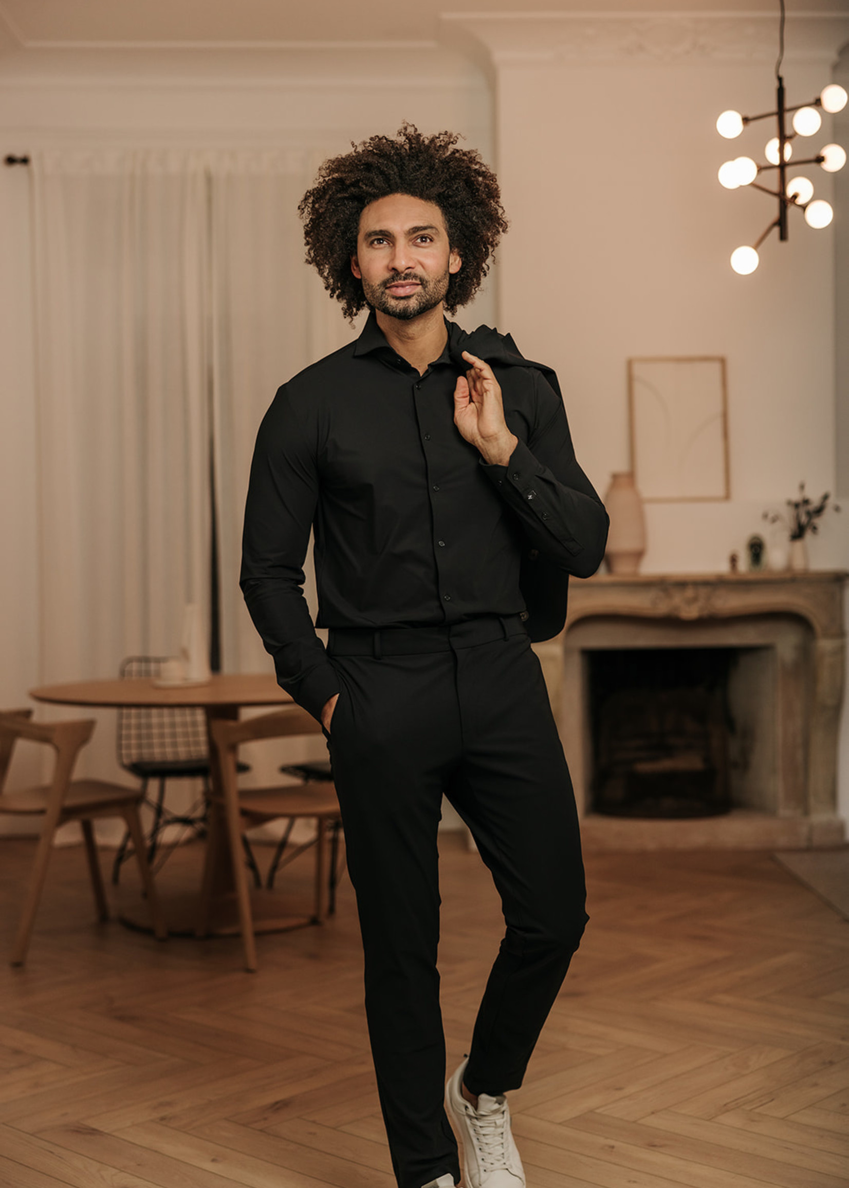 Neycko Overhemd Travel Slim Fit - Black