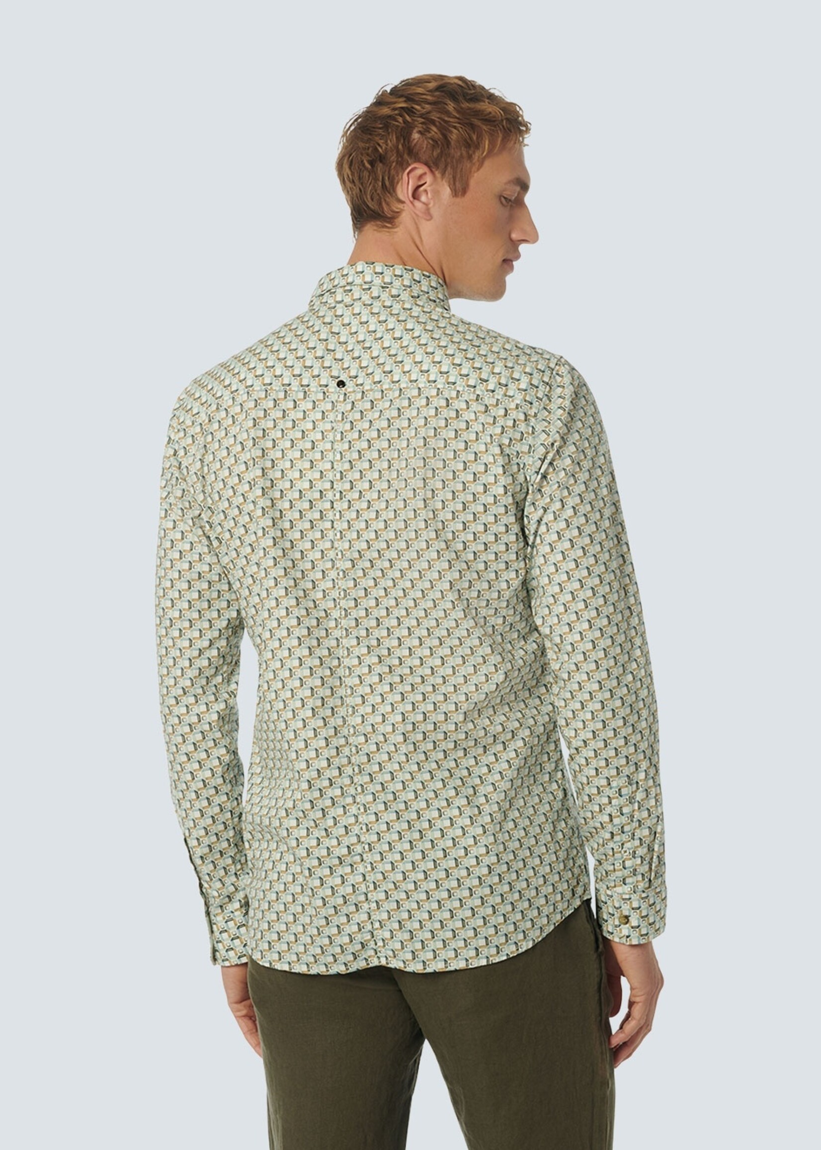 No Excess Overhemd Stretch Printed - Mint