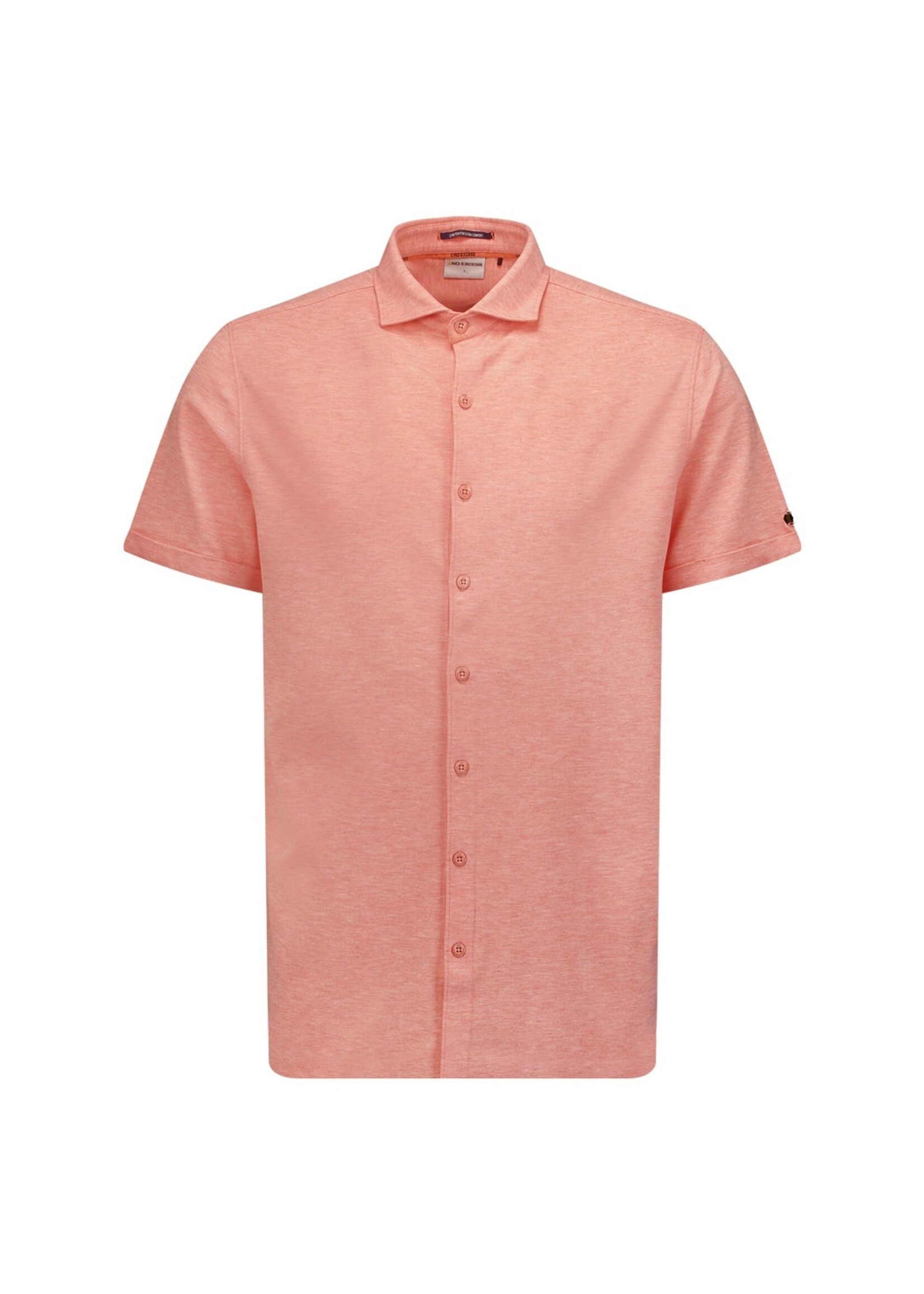 No Excess Overhemd Korte Mouw Jersey - Melon