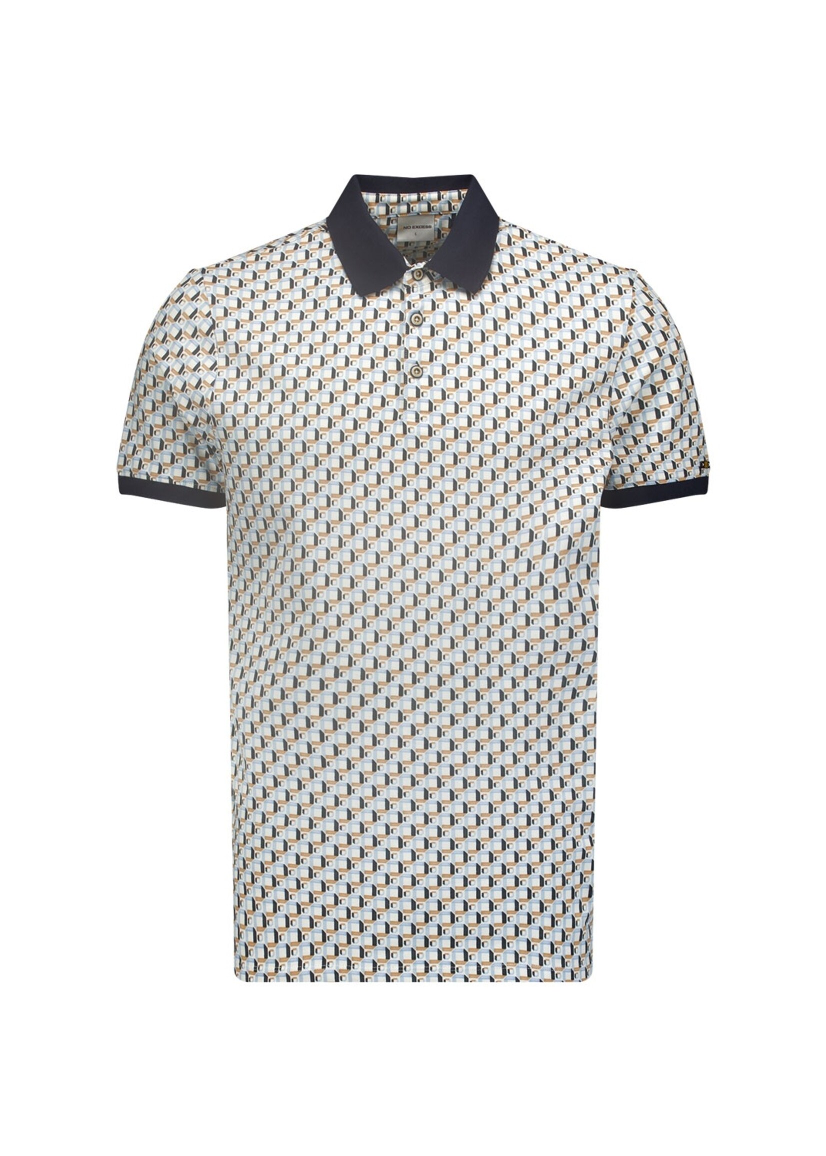 No Excess Polo Printed Stretch - Mint