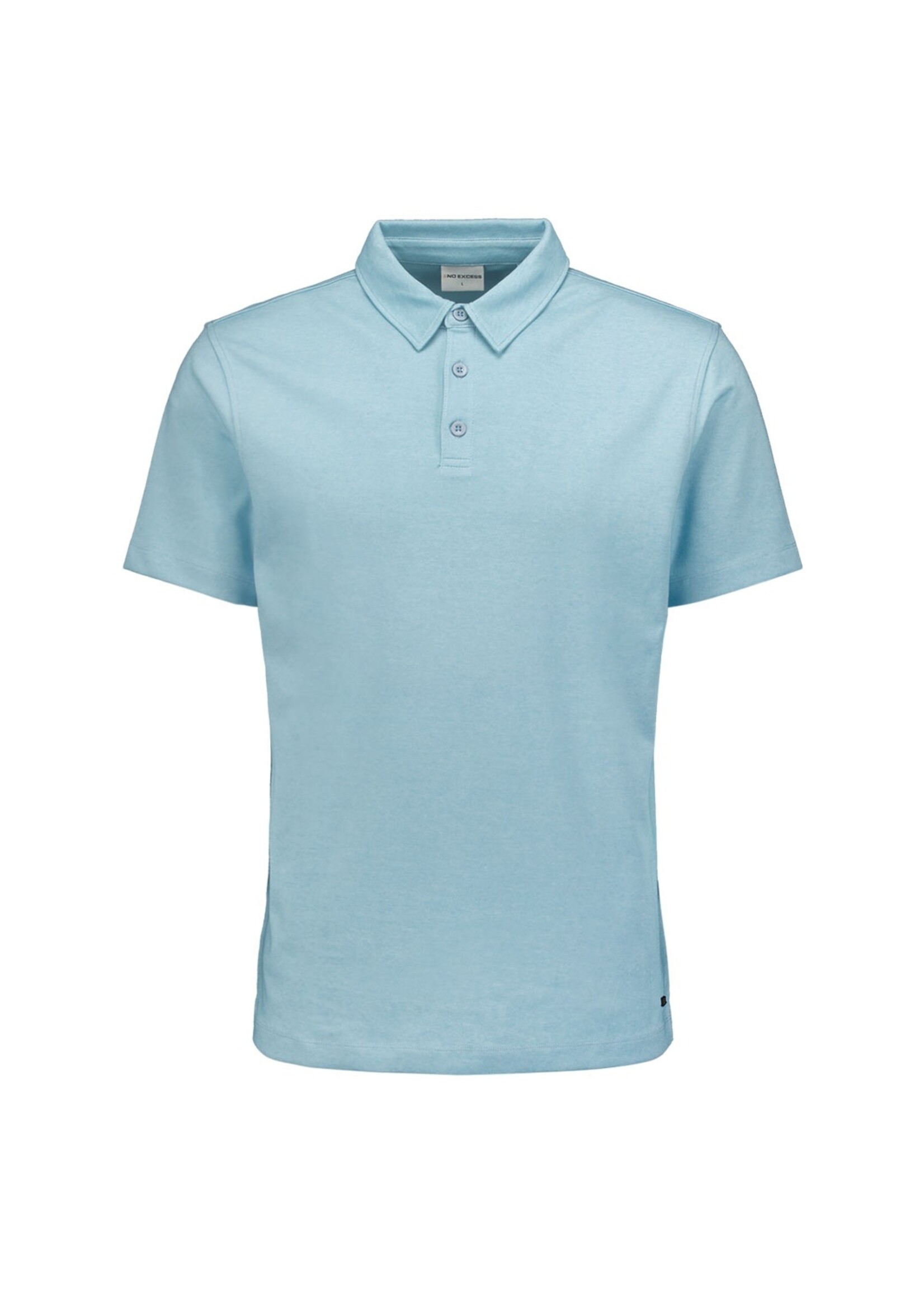 No Excess Polo 2 Coloured Pique - Aqua