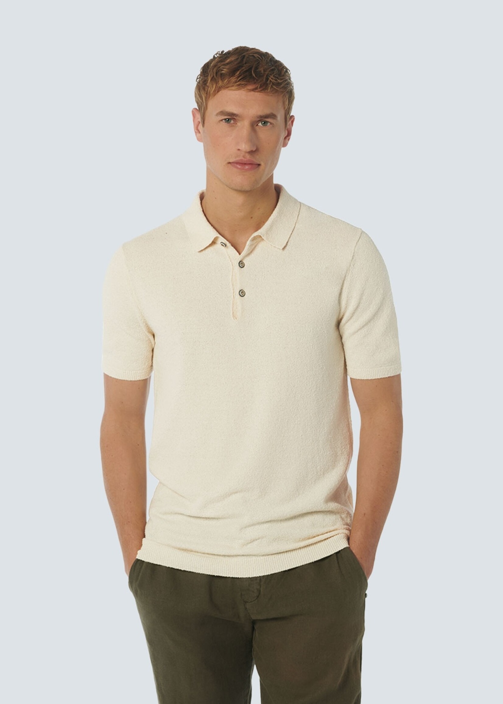 No Excess Polo Relief Knit - Cream