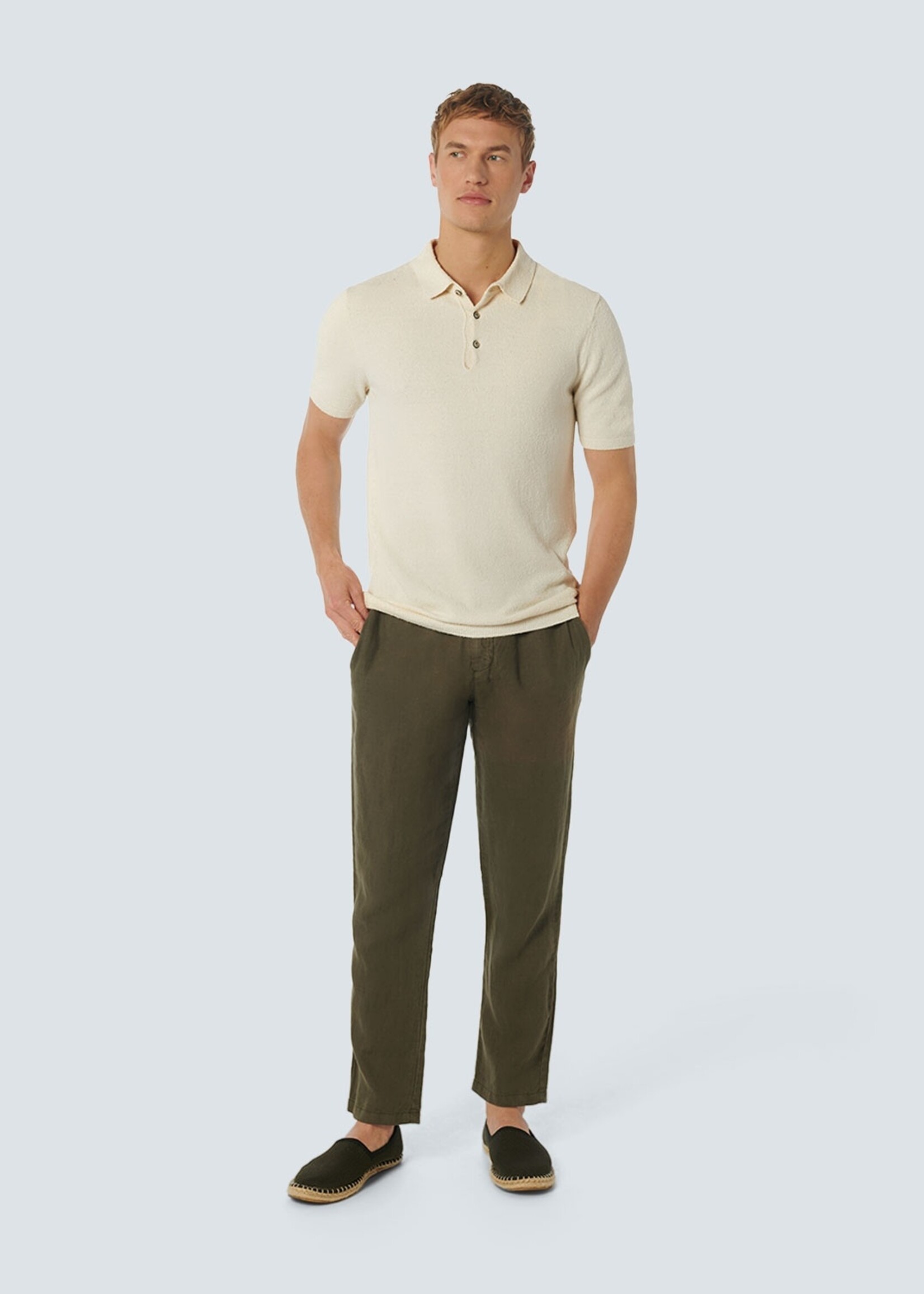 No Excess Polo Relief Knit - Cream