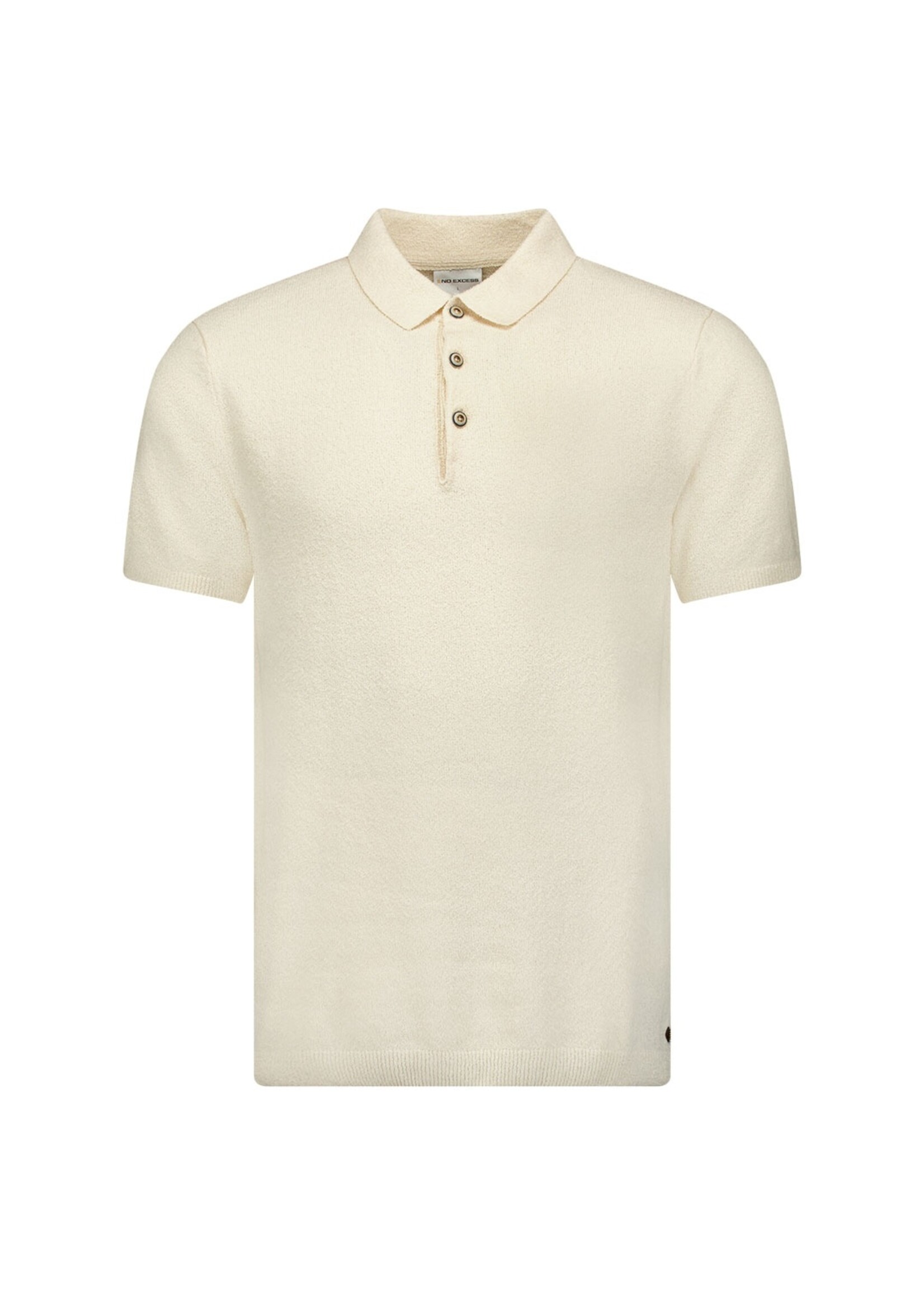 No Excess Polo Relief Knit - Cream