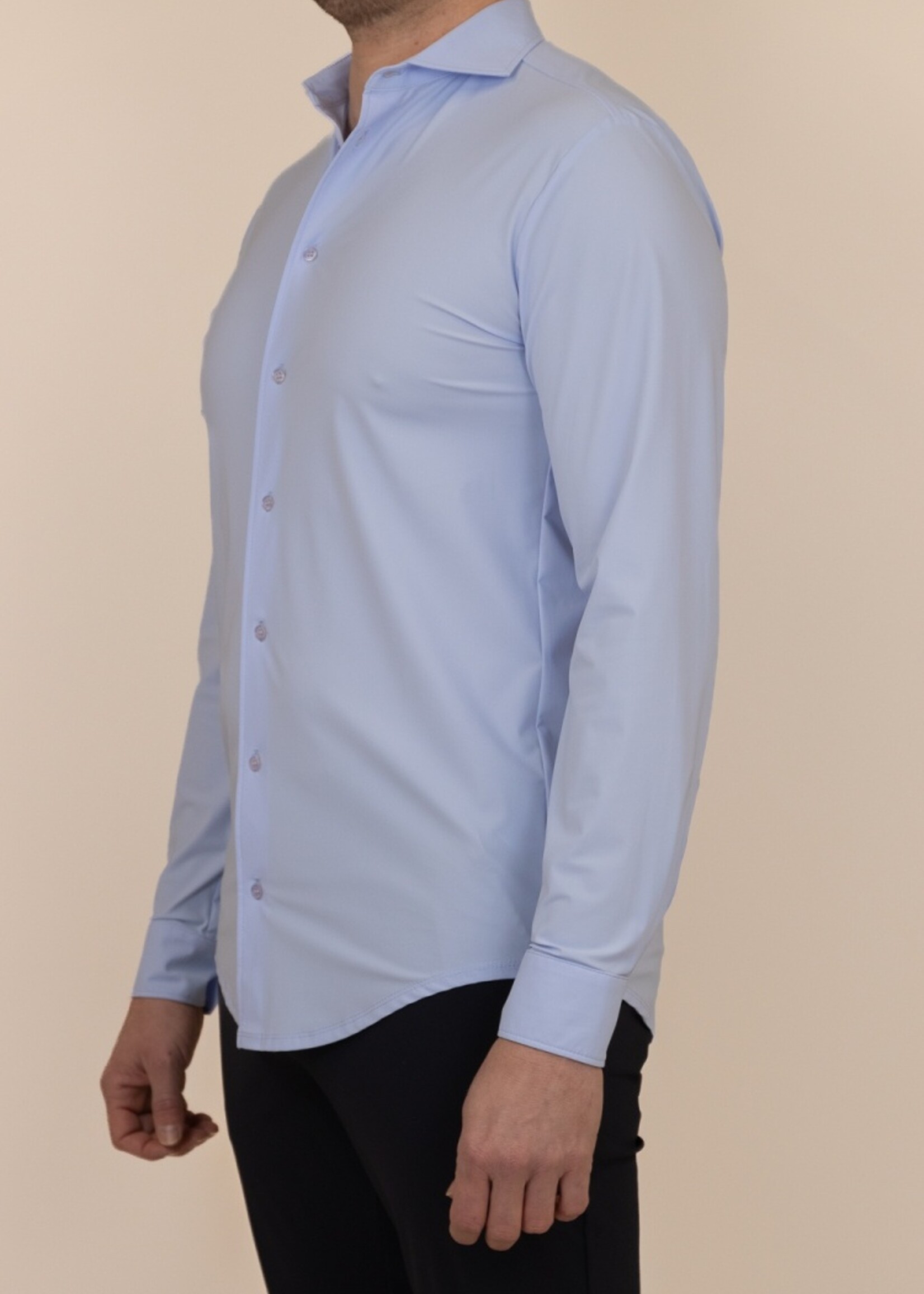 Neycko Overhemd Noan Travel Slim Fit - Sky Blue