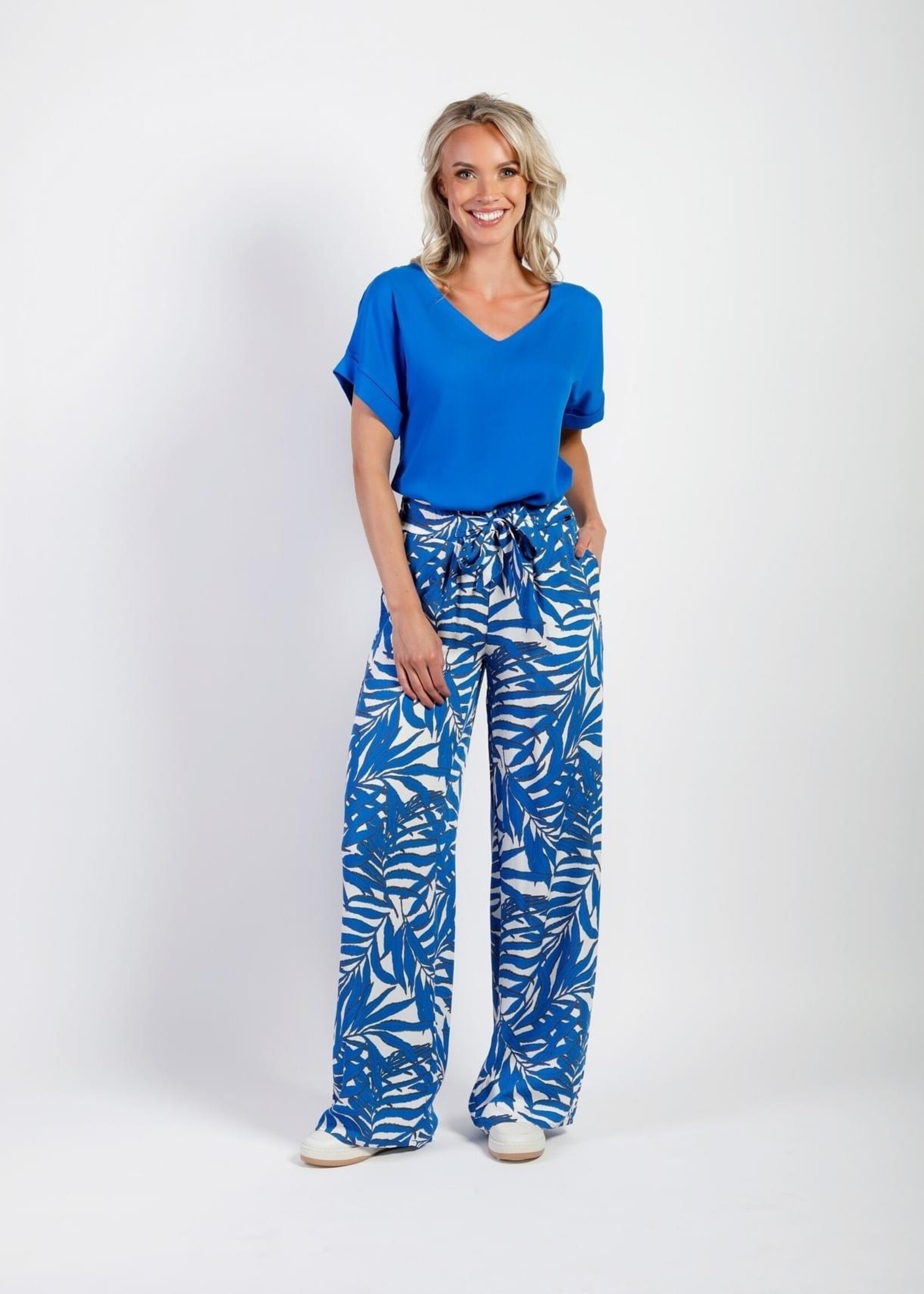 Sophia Perla Broek Heleen Print - Blauw