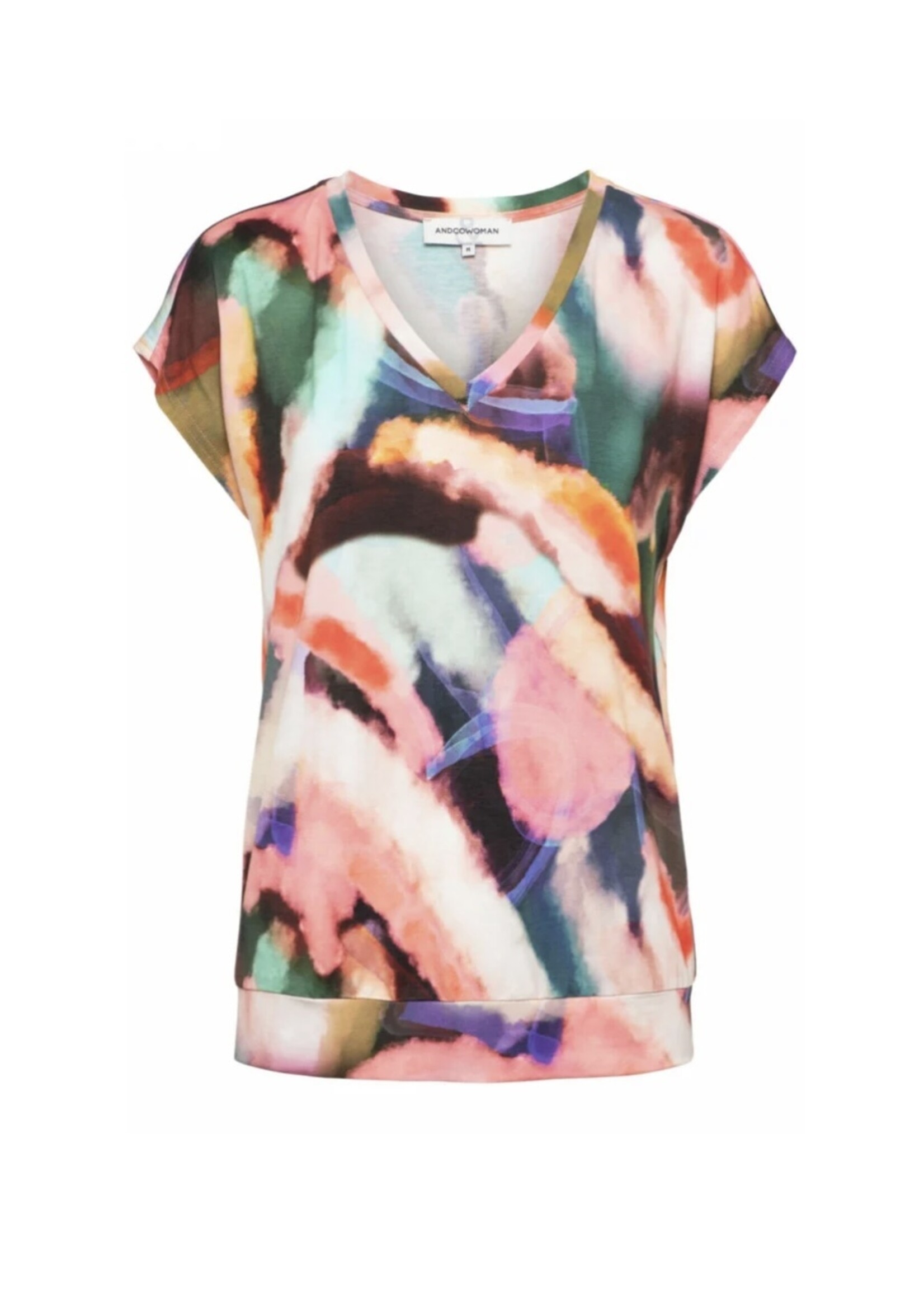 &Co Woman T-shirt Lucia Multi - Flamingo