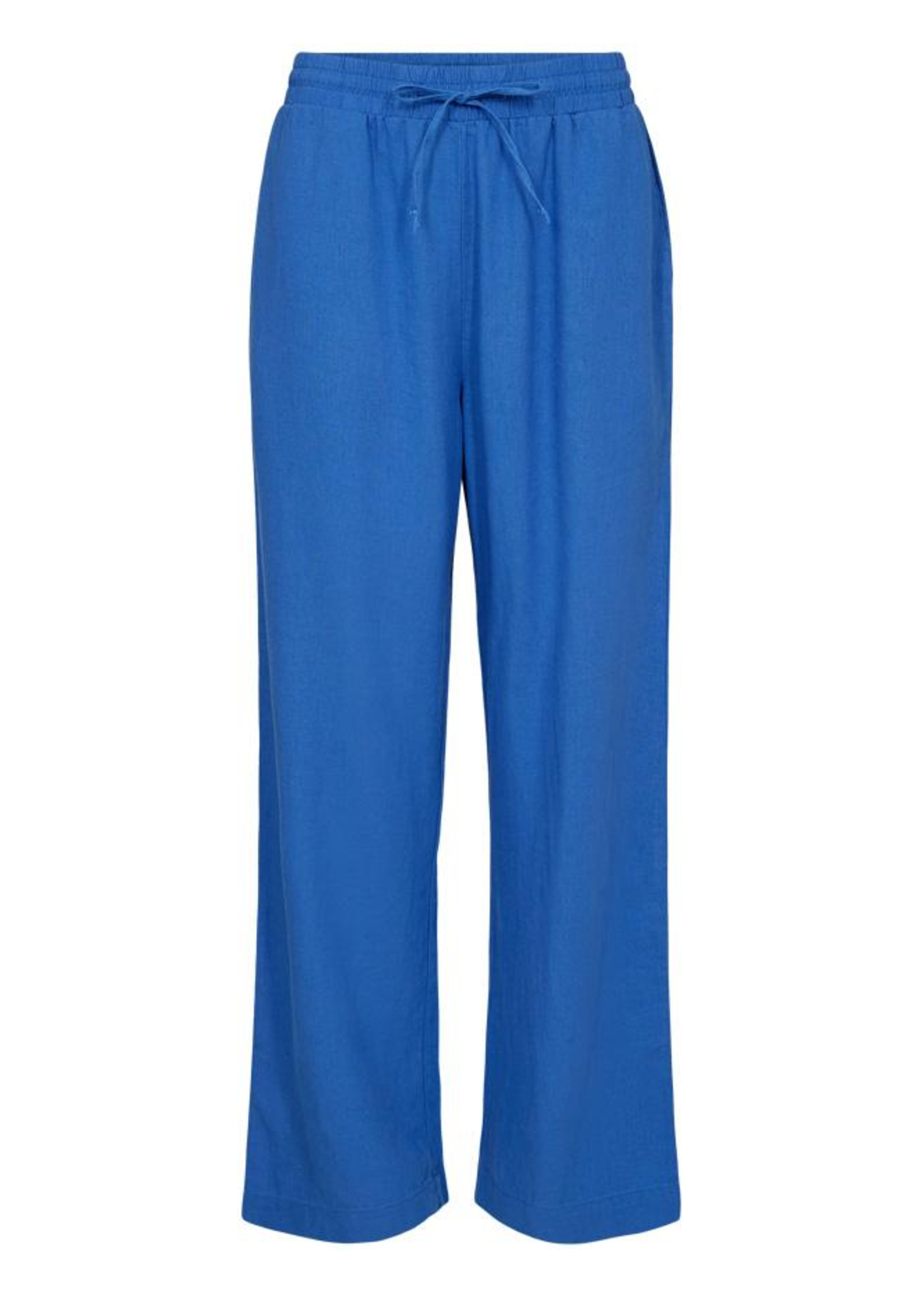 Freequent Broek Linnen Lava Ankle - Kobalt Blauw