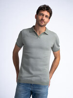 Petrol Industries Knitwear Polo V Print - Sage Green