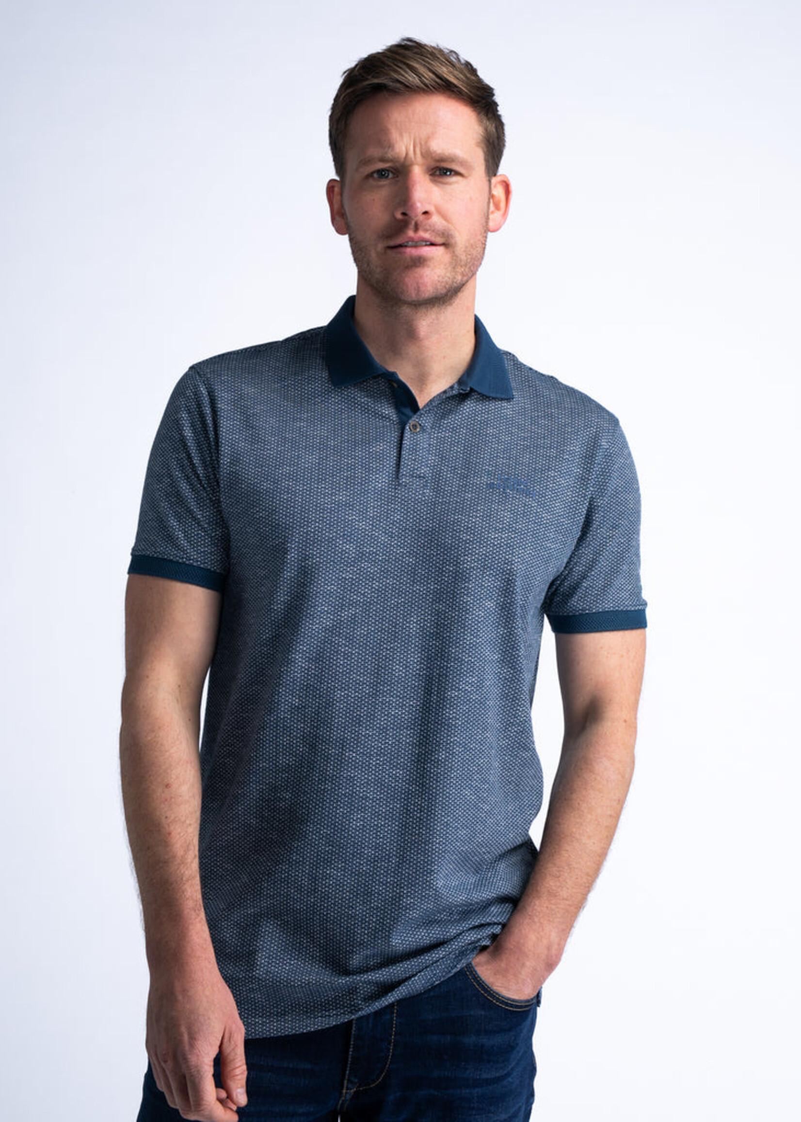 Petrol Industries Polo Print - Navy Blue