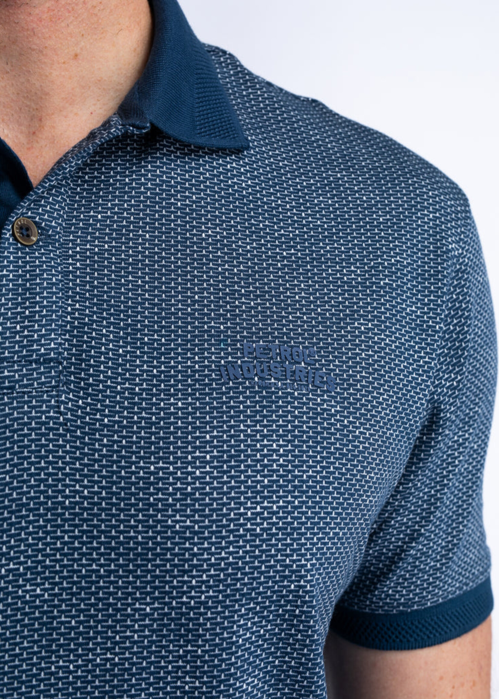 Petrol Industries Polo Print - Navy Blue