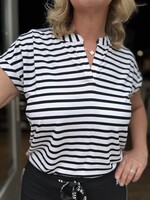 ZOSO T-Shirt Streep - Zwart Wit