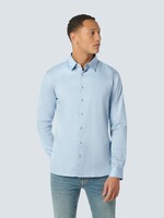 No Excess Basic Overhemd Stretch - Lichtblauw