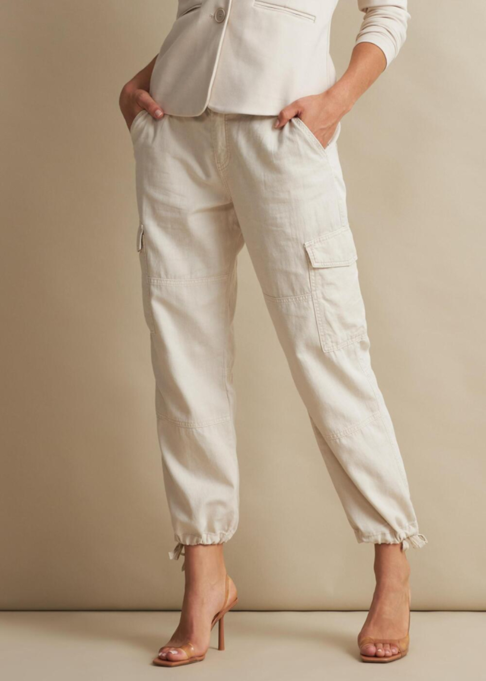 Red Button Broek Conny Cotton Linen - Pearl