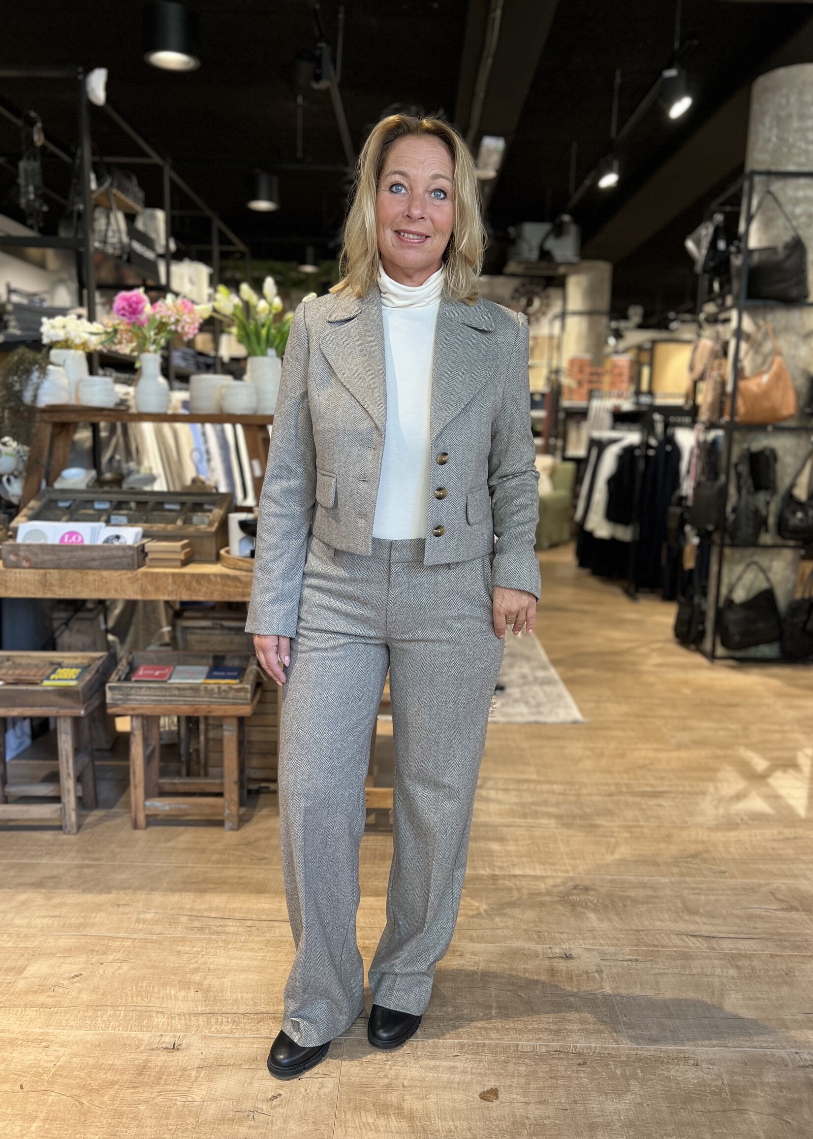Freequent Broek Sillen Grey Melee