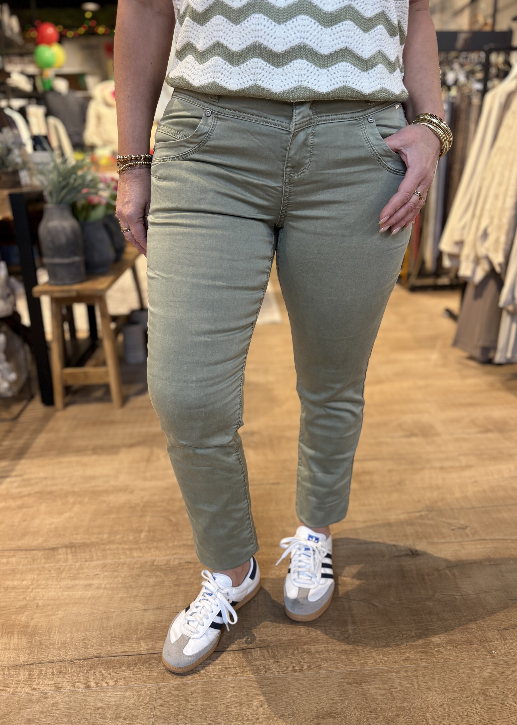Red Button Broek Relax - Teagreen