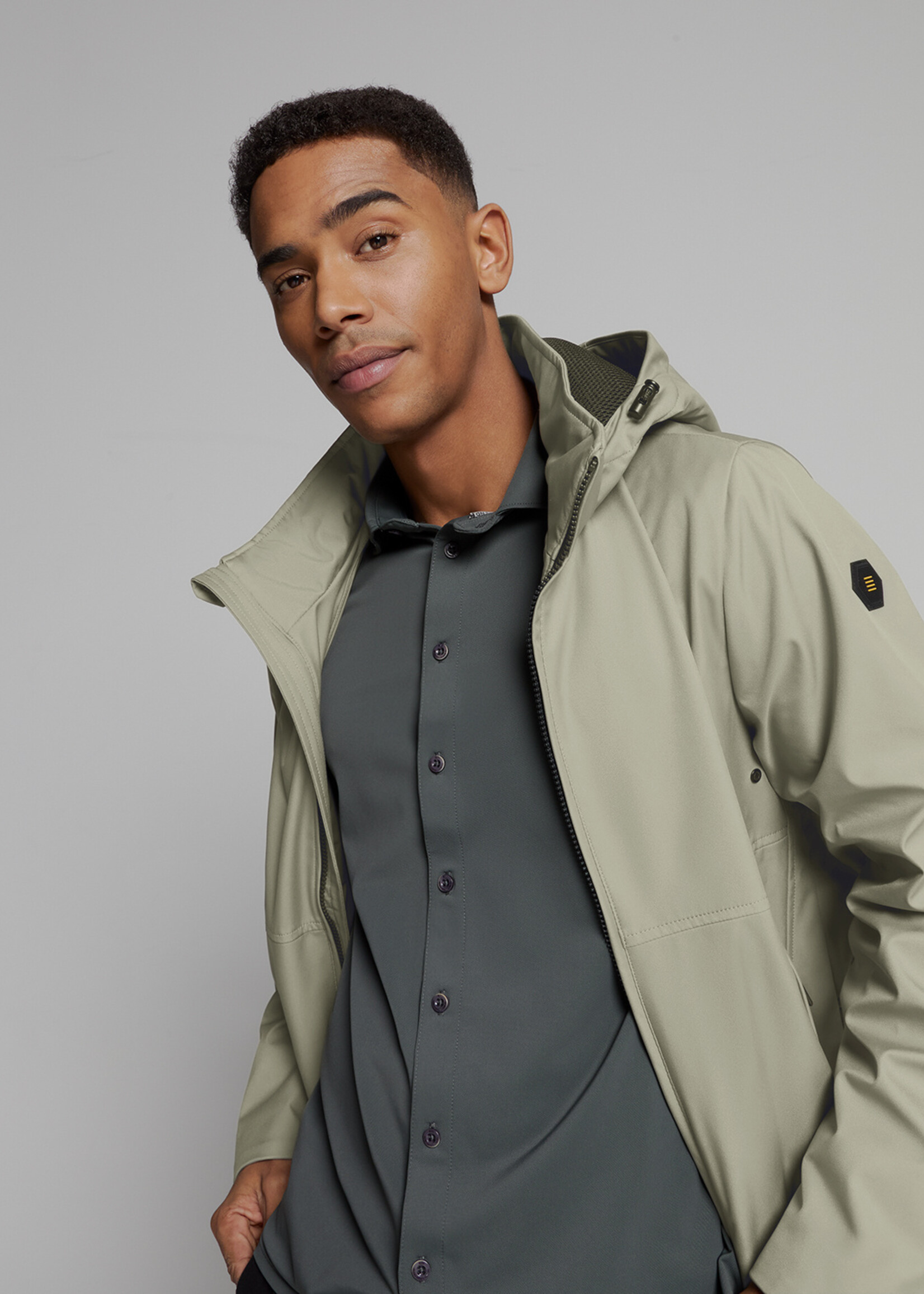No Excess Jacket Mid Long Hood Detachable - Light Army