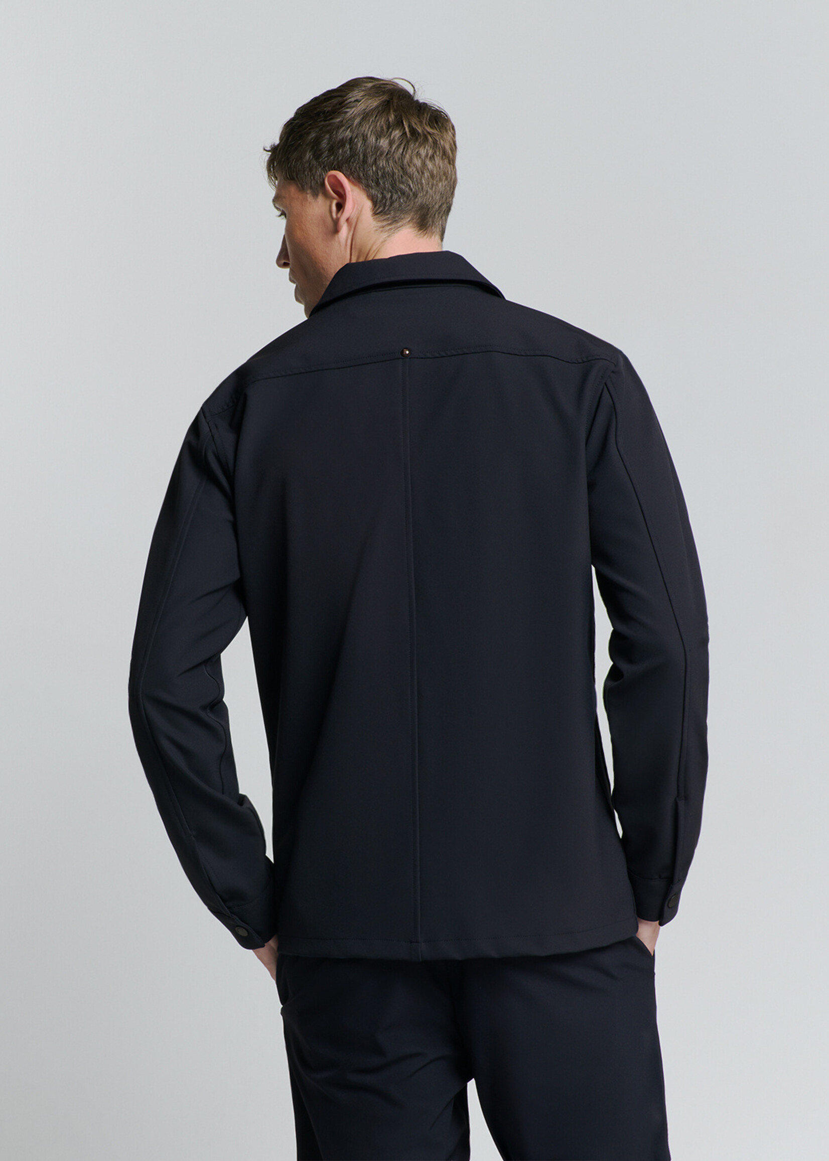 No Excess Overshirt Full Zipper Stretch Sedoc - Night