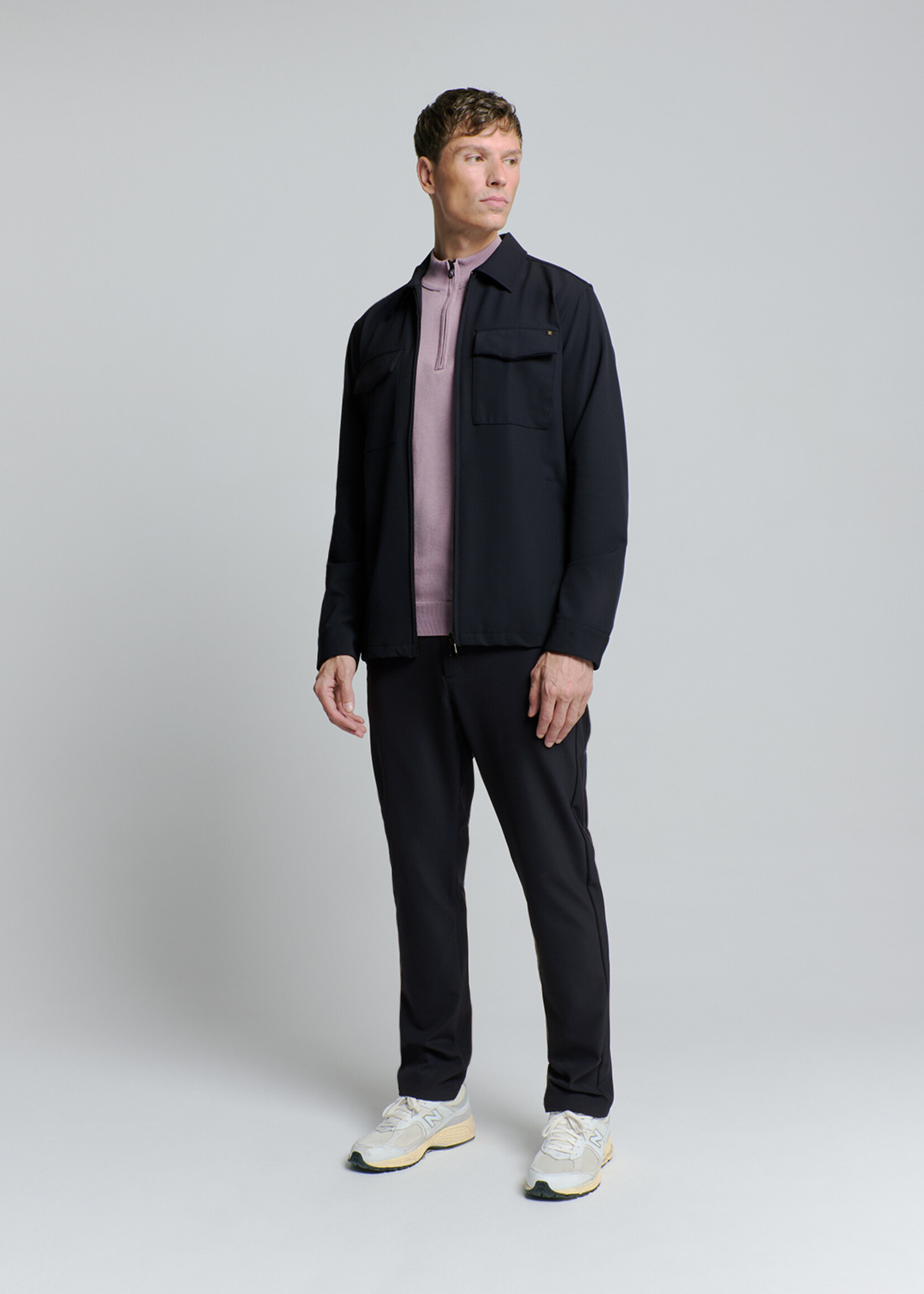 No Excess Overshirt Full Zipper Stretch Sedoc - Night
