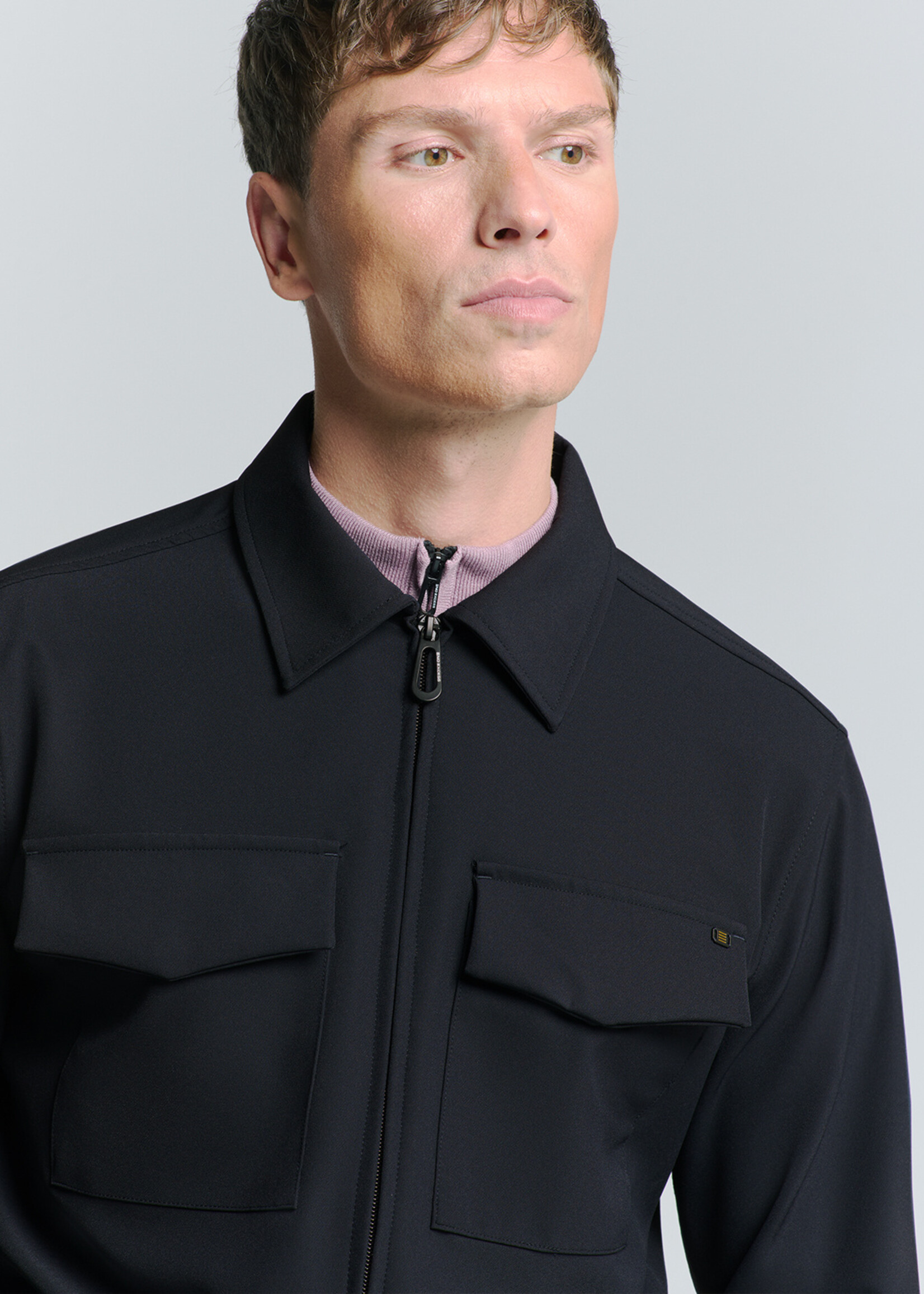 No Excess Overshirt Full Zipper Stretch Sedoc - Night