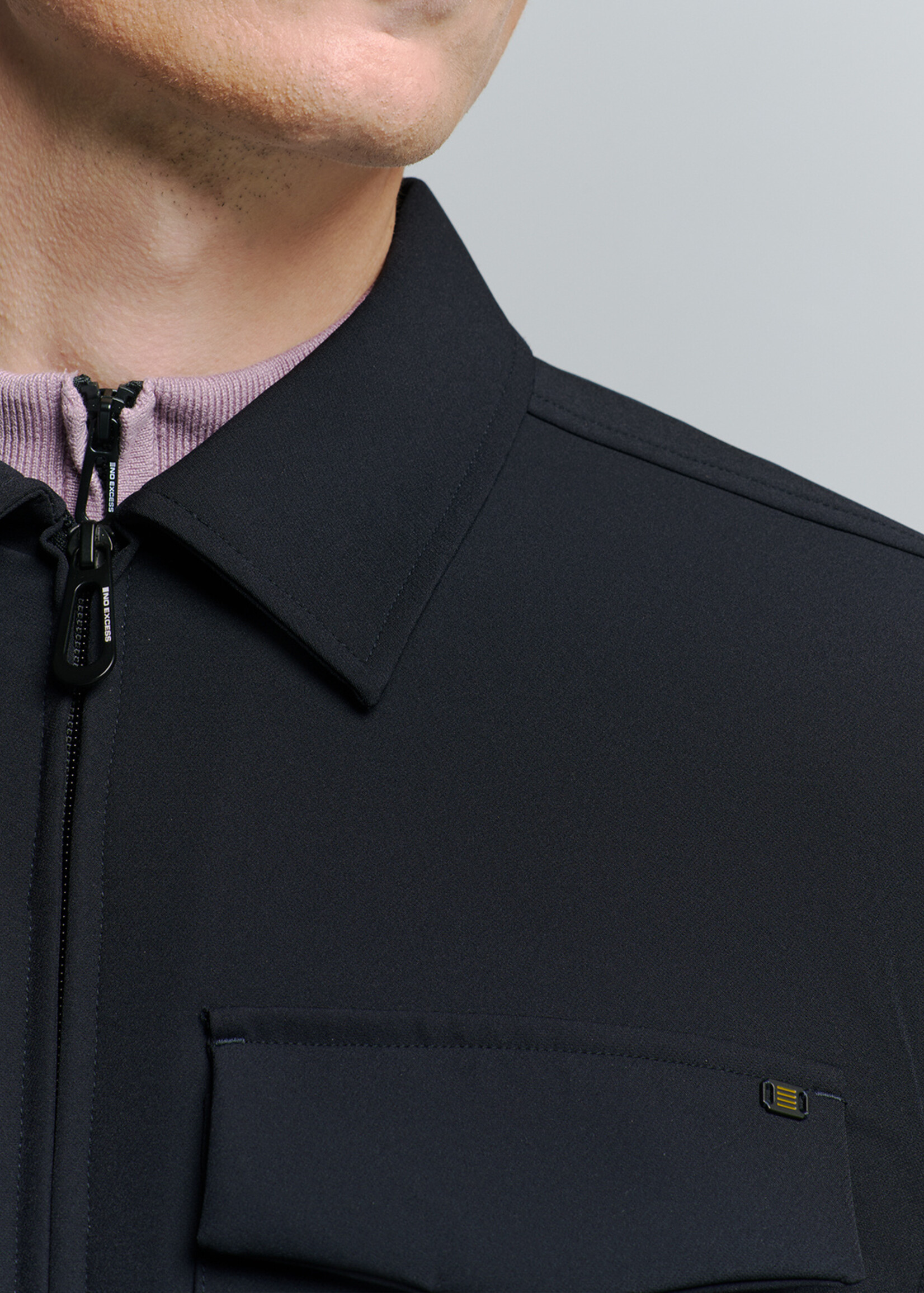 No Excess Overshirt Full Zipper Stretch Sedoc - Night