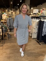 ZOSO Jurk Travel Divana - Navy Offwhite