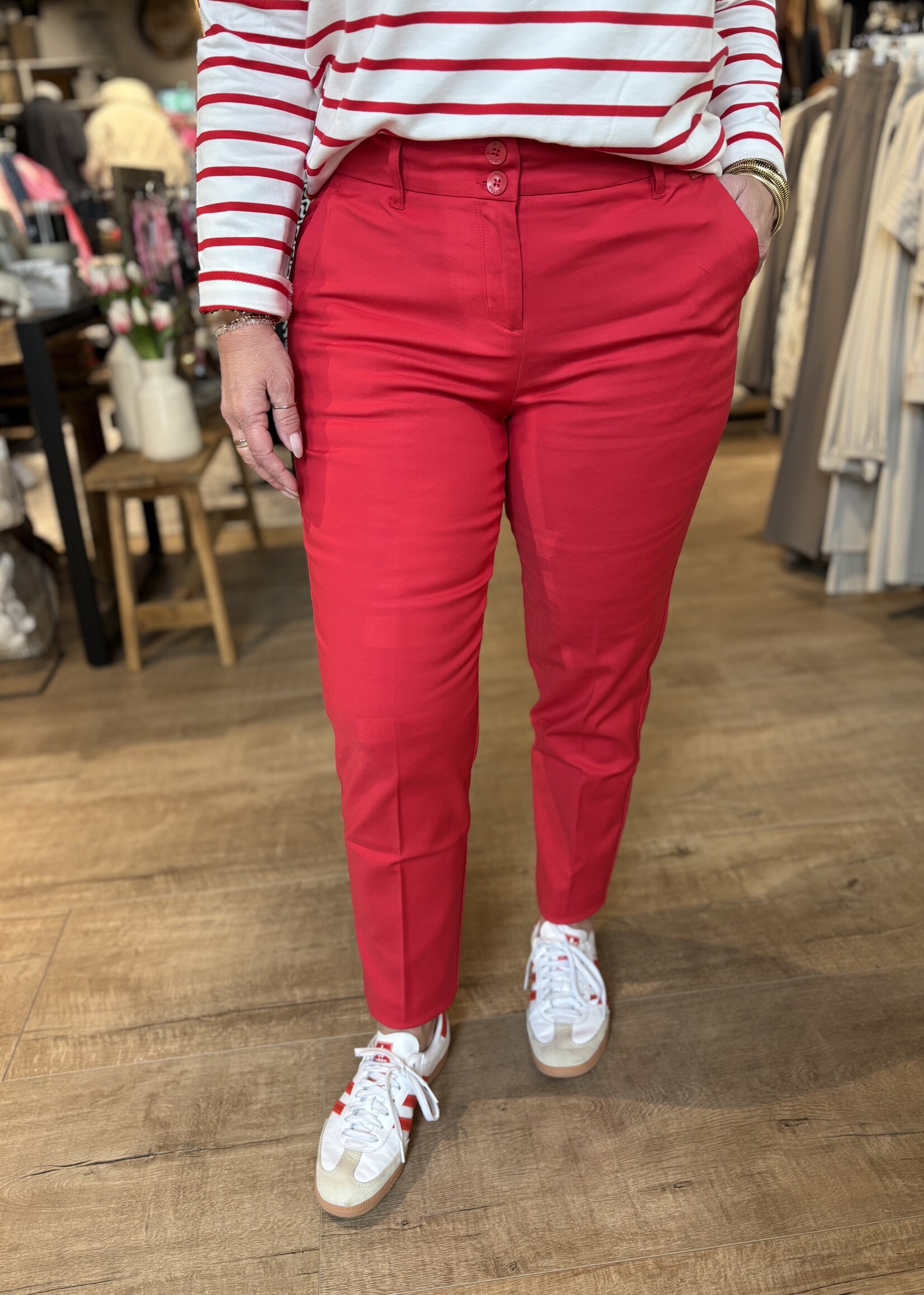 Red Button Broek Diana Uni - Red